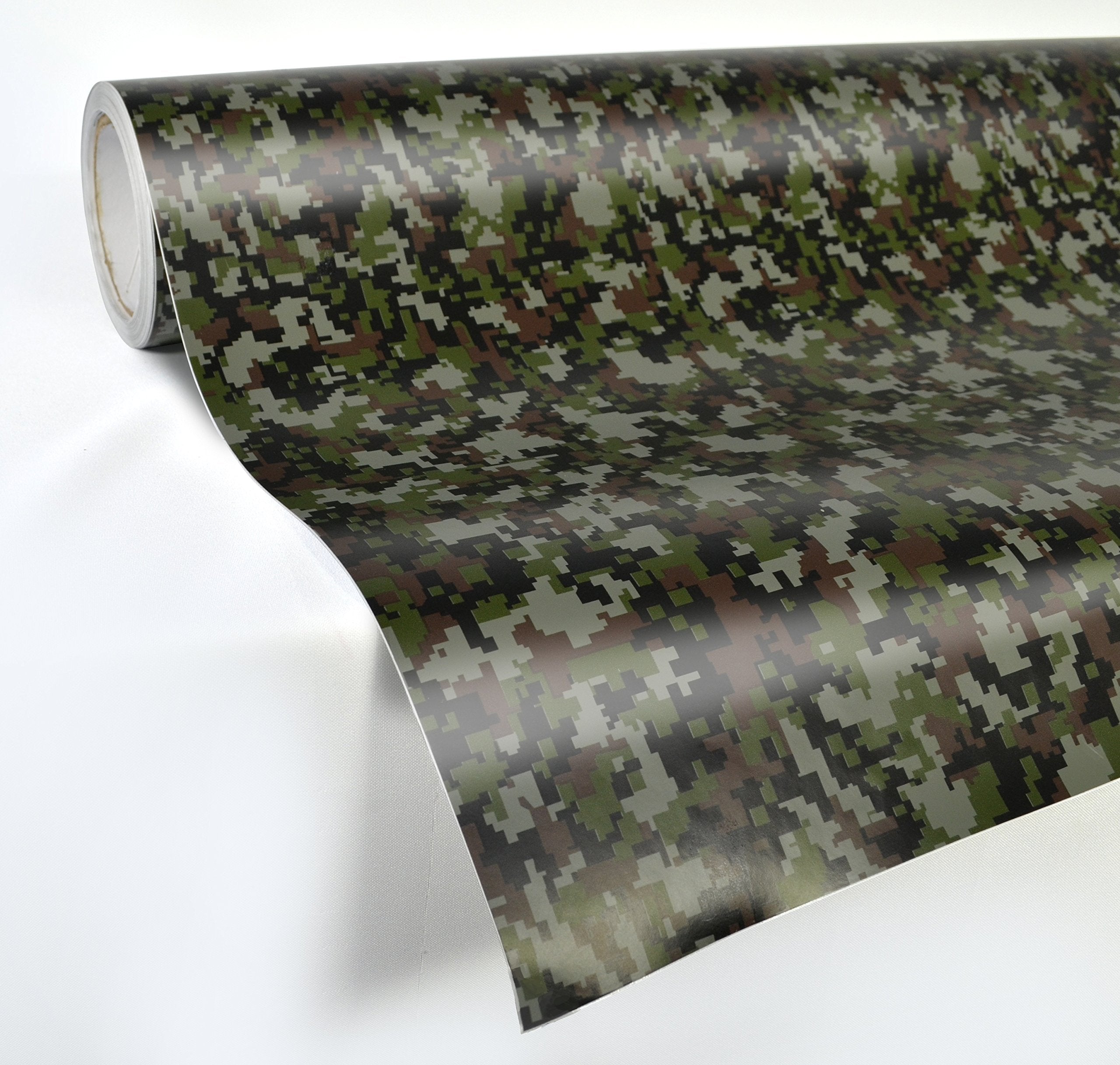 Vvivid Vinyl Camouflage Pattern Wrap Air-Release Adhesive Film Sheets (25Ft X 5Ft, Digital Camo)