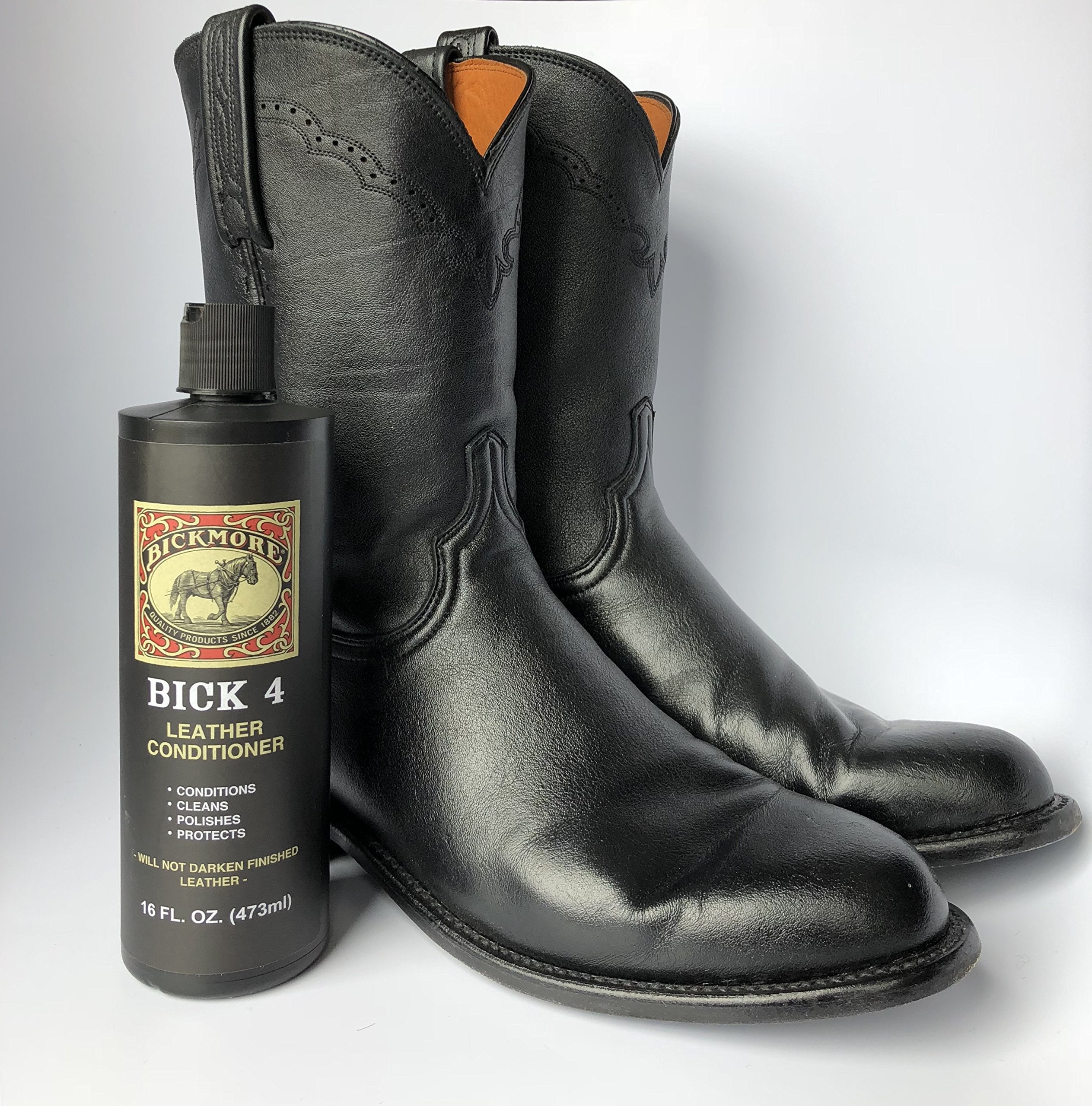 Bick 4 Leather Conditioner and Leather Cleaner 16 oz - Will Not Darken Leather - Safe For All Leather Apparel, Furniture, Jackets, Shoes, Auto Interiors, Bags & All Other Leather Accessories