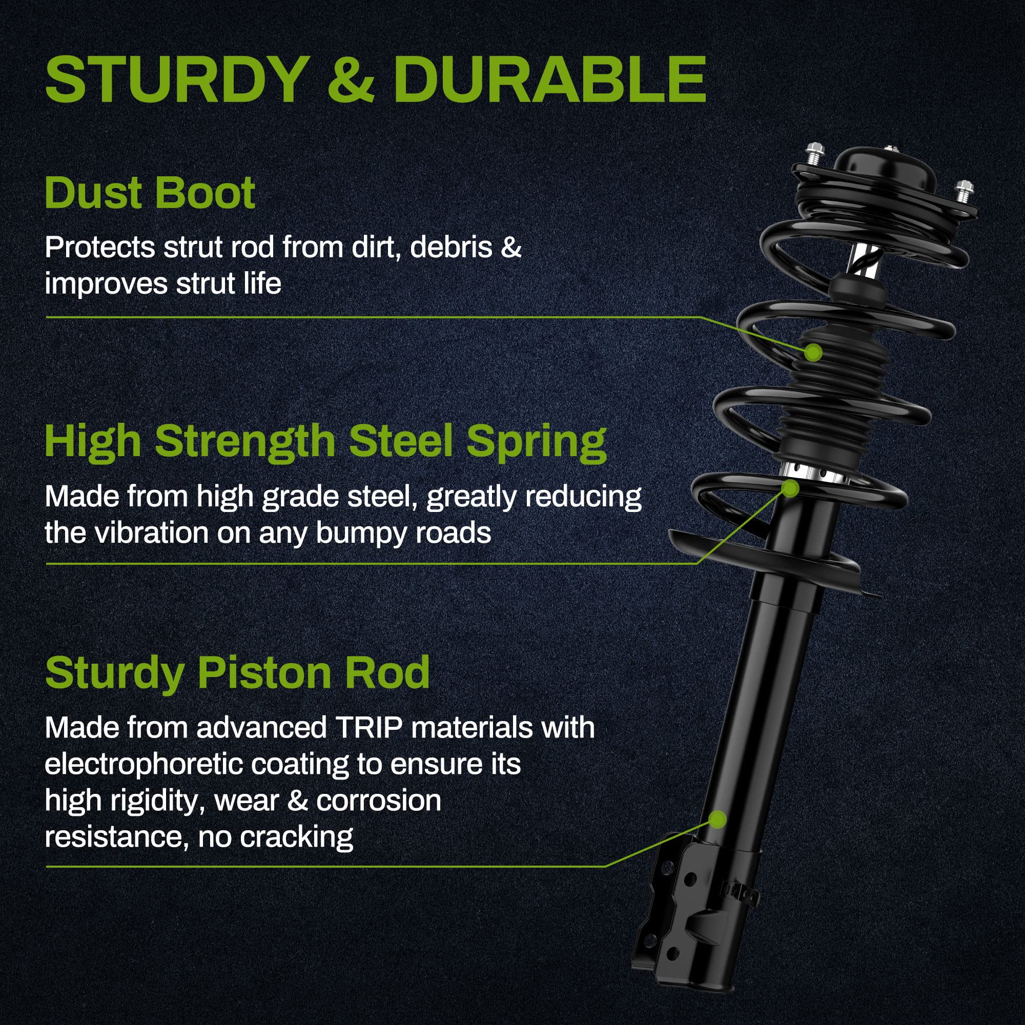 Autosaver88 Front And Rear Quick Complete Struts Assembly Compatible With 2007-2012 Dodge Caliber