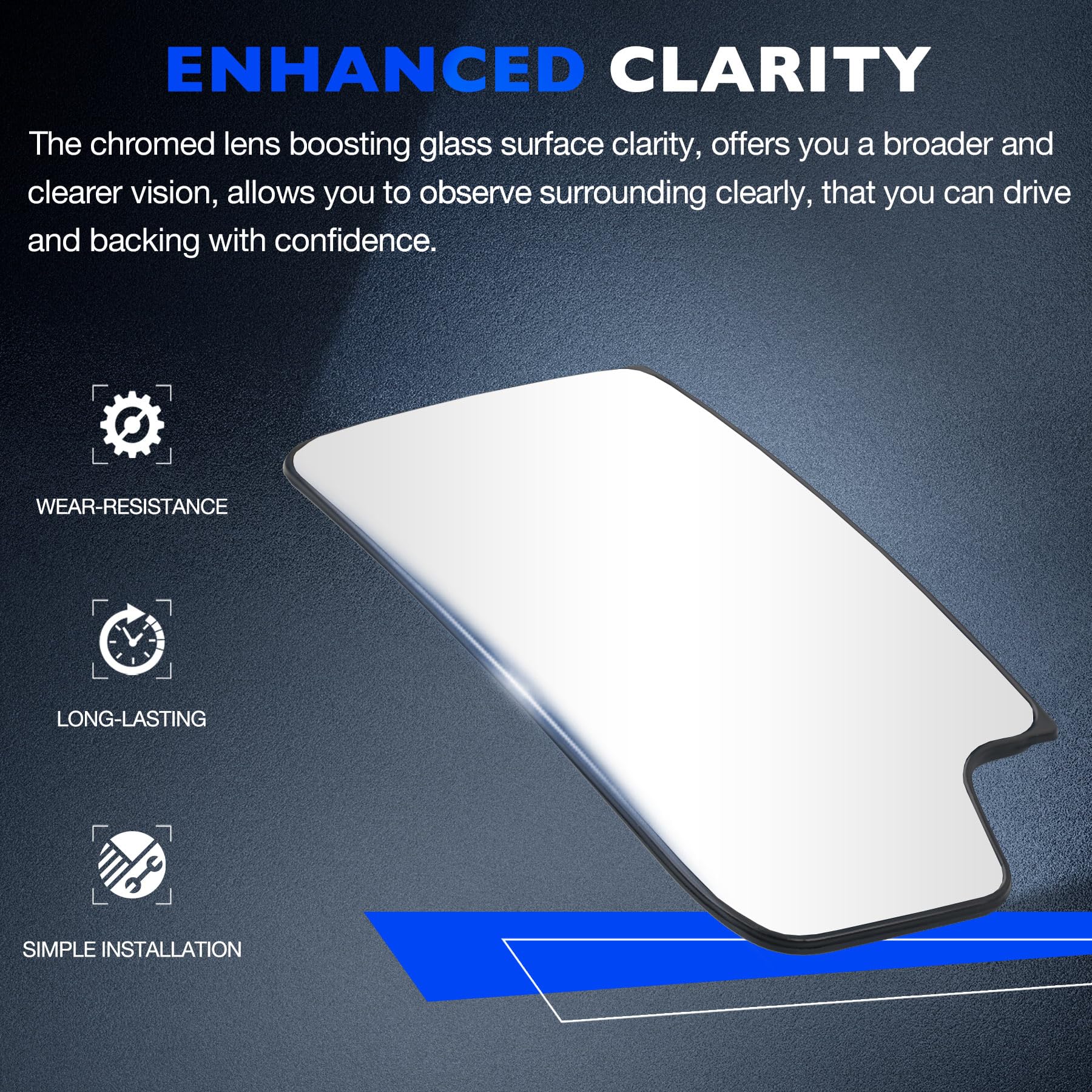 Heated Tow Lower Convex Mirror, Compatible with 2014-2017 Chevy Chevrolet Silverado GMC Sierra 1500 2500 3500 HD, Replace 234441