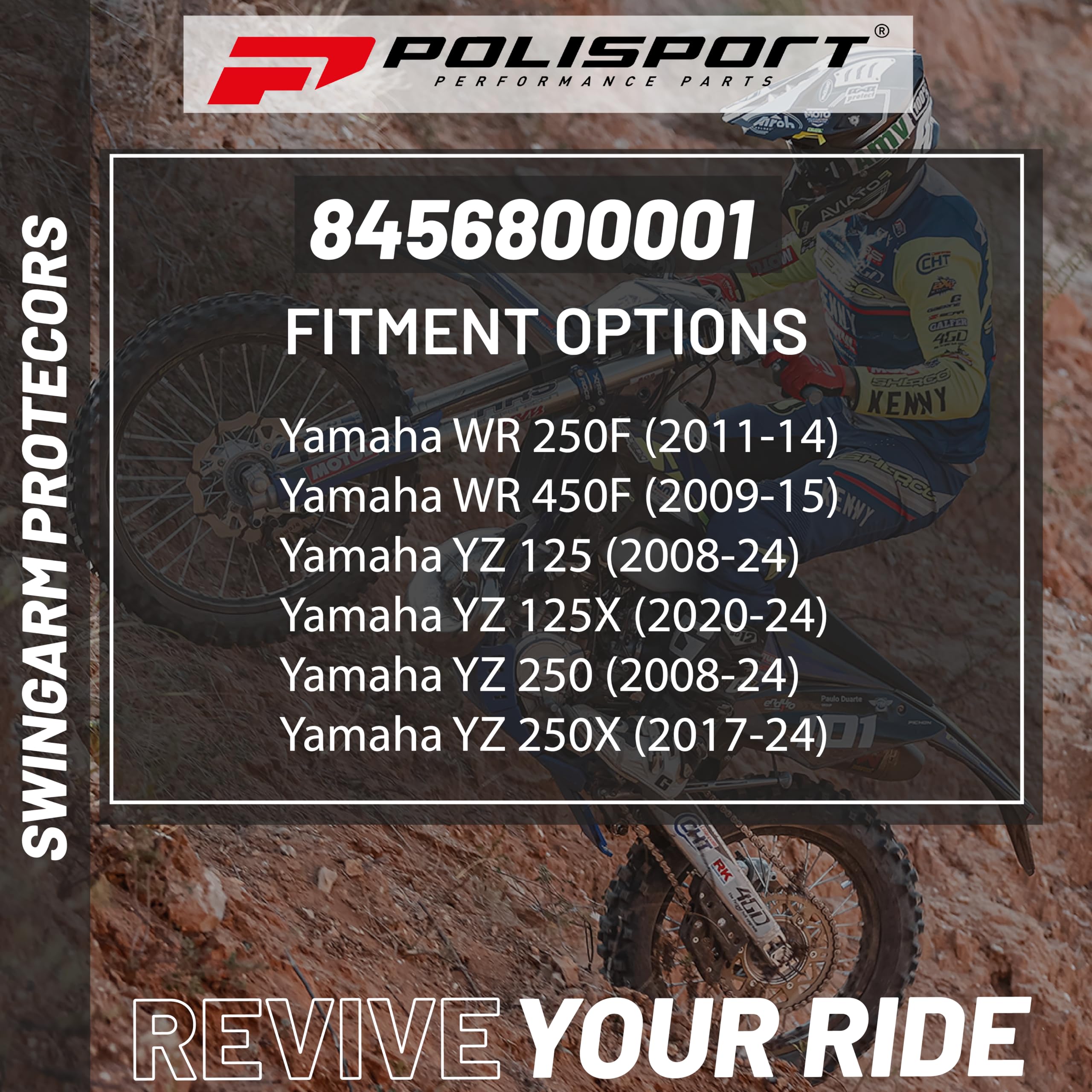 Polisport Swingarm Protector - Durable and Easy-to-Install Protection for Motorcycles (Black)