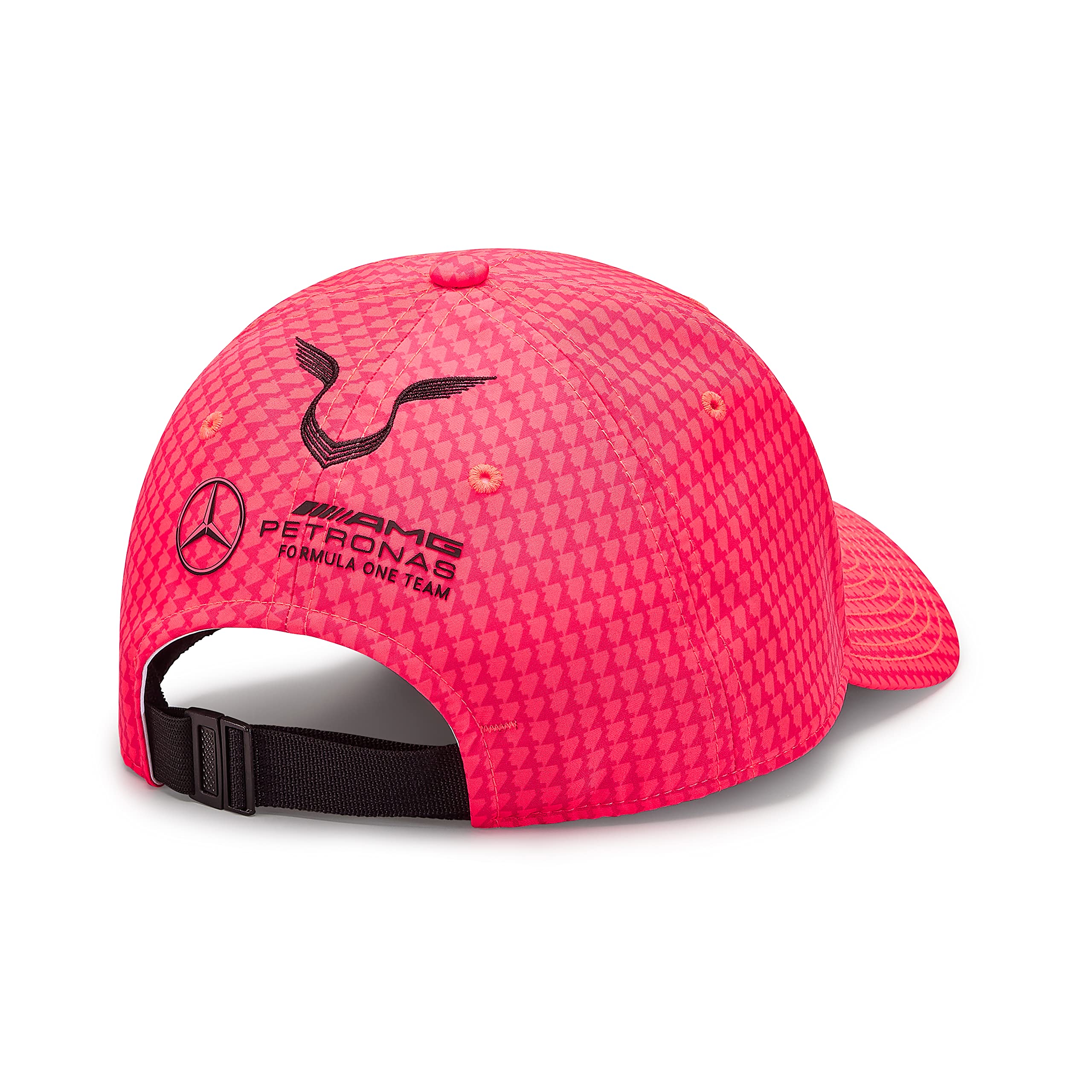 Mercedes AMG Petronas 2023 Lewis Hamilton Driver Hat - Unisex Neon Pink, One Size, Formula One Team Merchandise