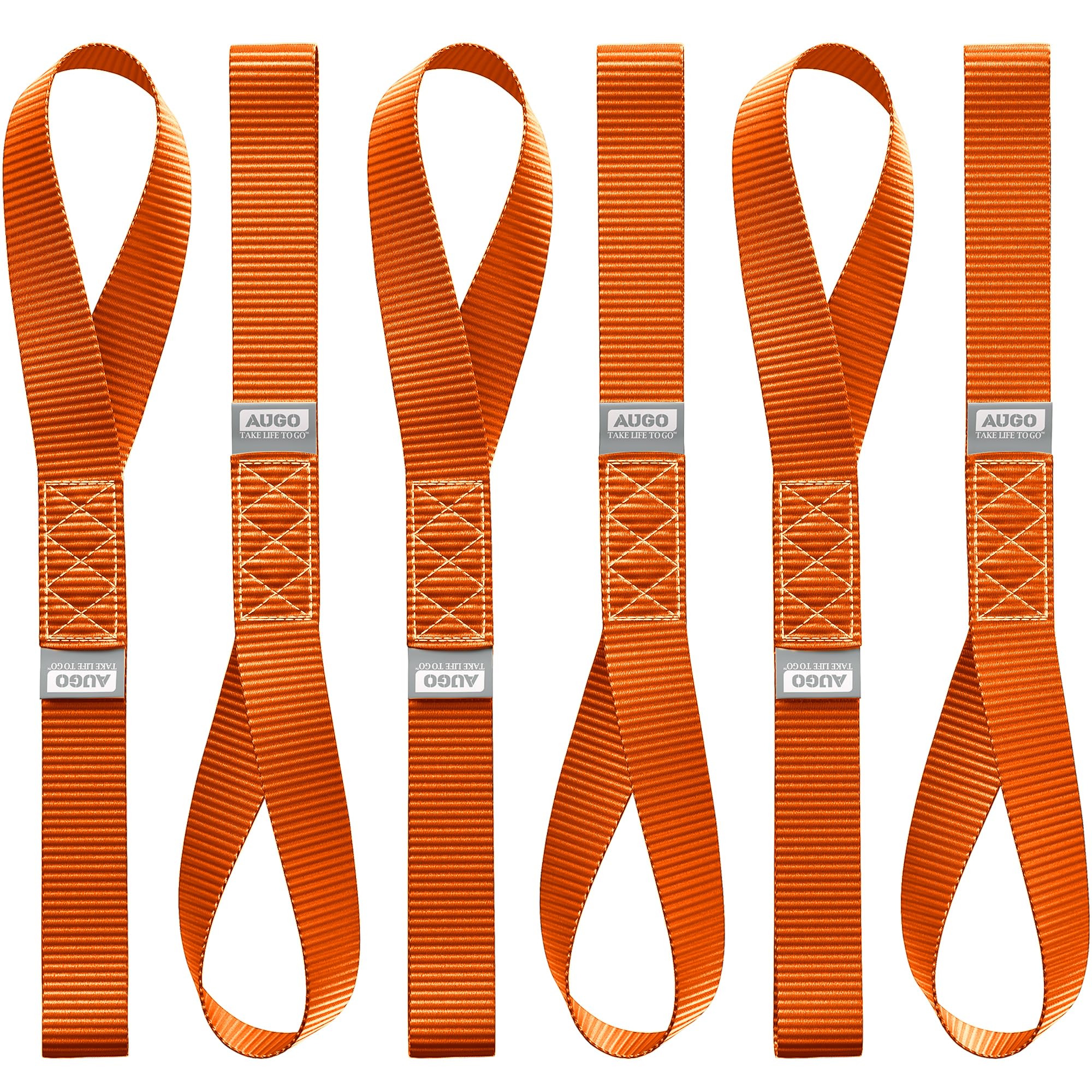 Augo Heavy Duty Soft Loops -Pack Of 6-1.5    X 17    Tie Down Anchor Straps For Use W/Ratchet Strap Hooks - 3000Lb Load Capacity
