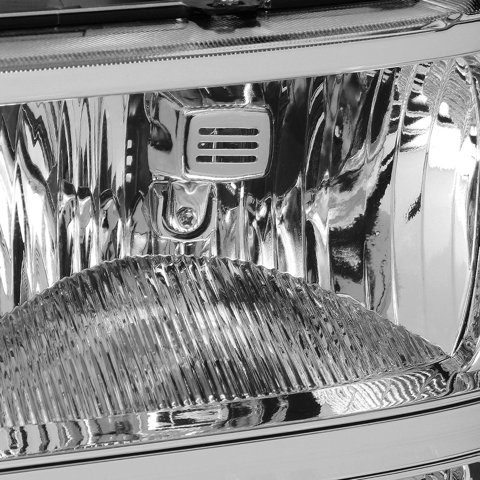 Dna Motoring Pair Oe Style Headlights Compatible With 07-13 Gmc Sierra 1500/07-14 Sierra 2500 Hd 3500 Hd, Chrome/Clear, Hl-Oh-Si