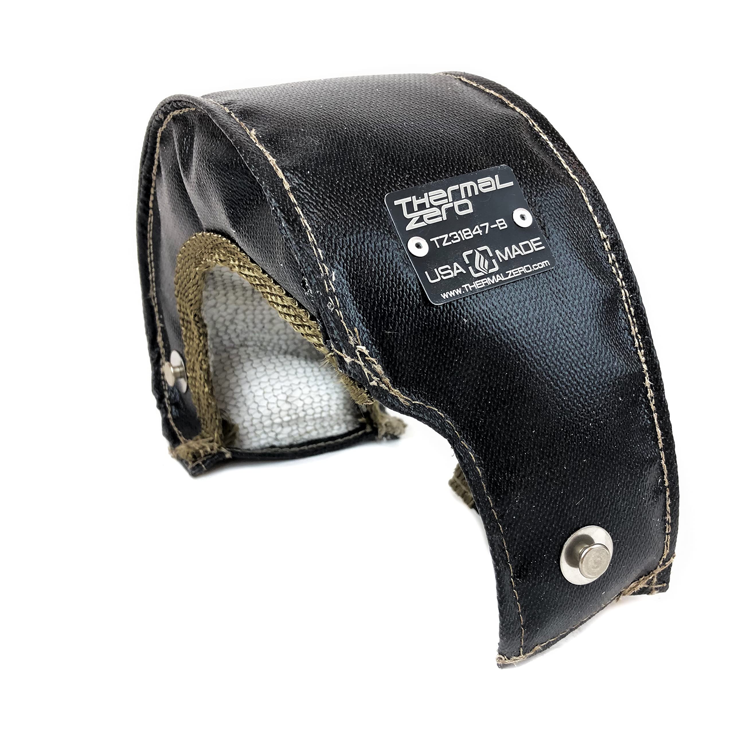 Thermal Zero TZ31847-B Universal Turbo Blanket - Custom fit turbo shield for internal wastegate T25 and T28 size turbine housing
