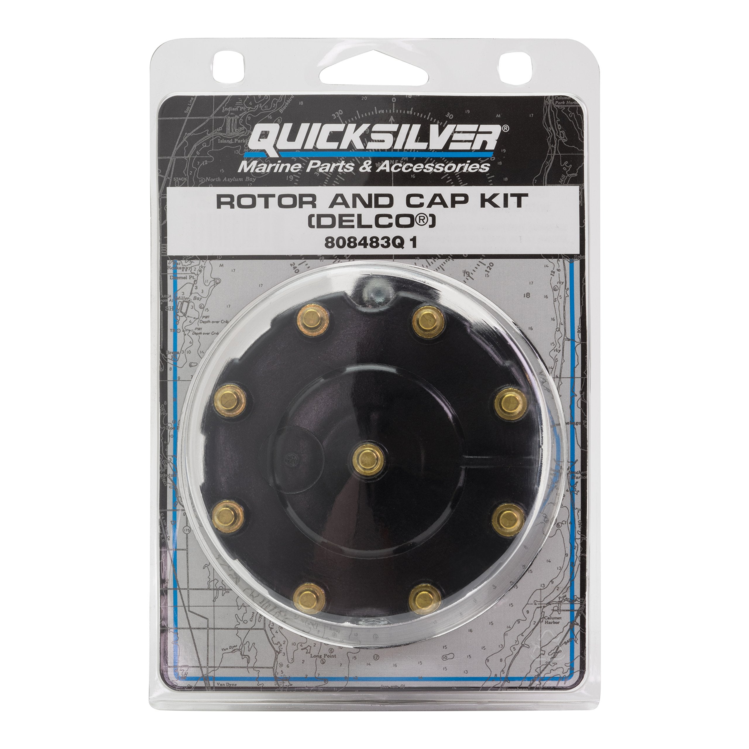 Quicksilver 808483Q1 Distributor Cap Kit for Marinized V-8 Engines by General Motors with Delco HEI Ignition Systems