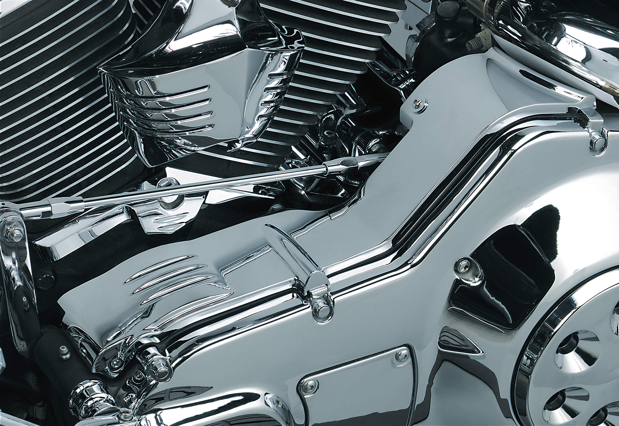 Kuryakyn 8294 Motorcycle Engine Accessory: Inner Primary Cover for 1990-2006 Harley-Davidson Touring Motorcycles, Chrome , black