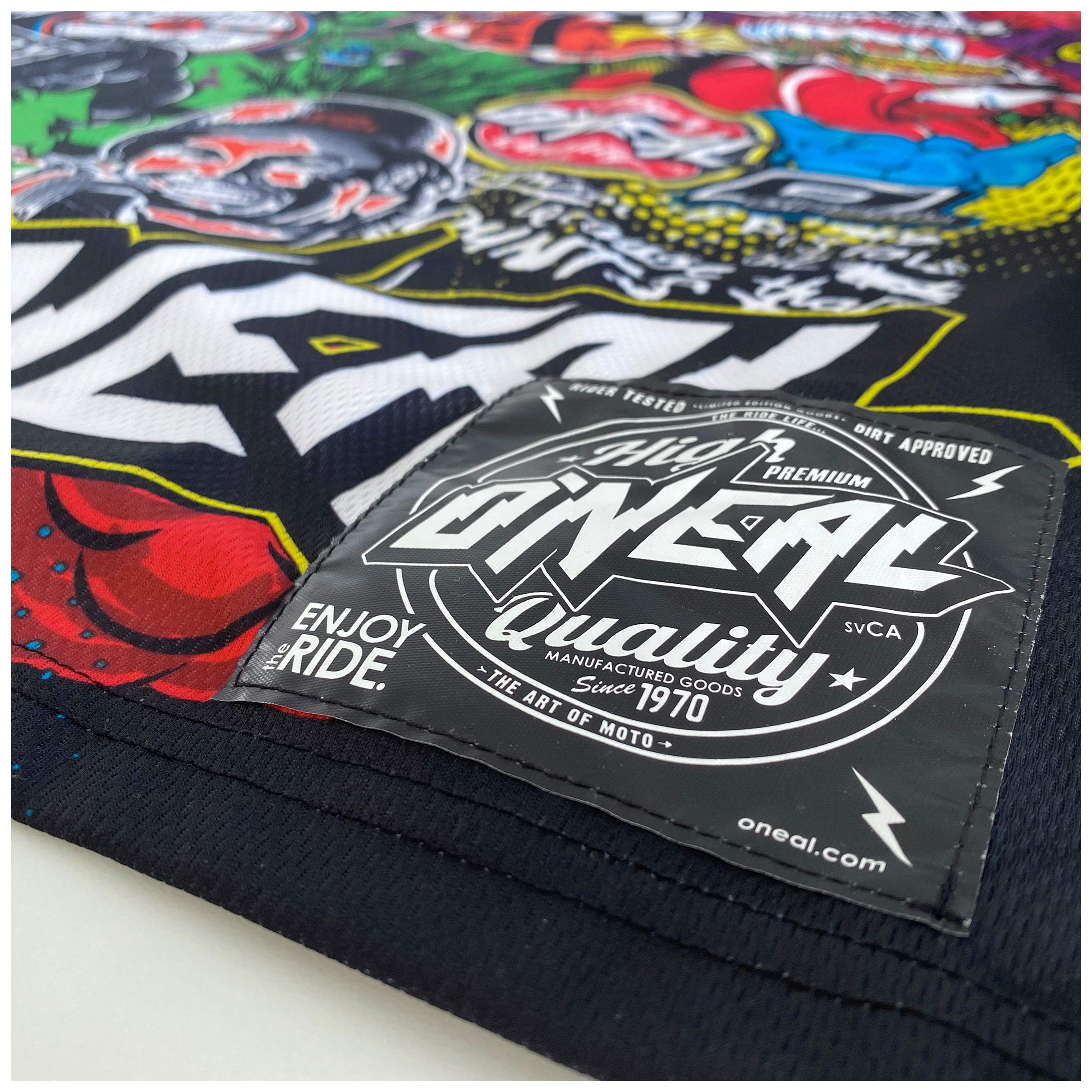 O'Neal Mens V-Neck Shirt, Black/Multi, Xx-Large Us