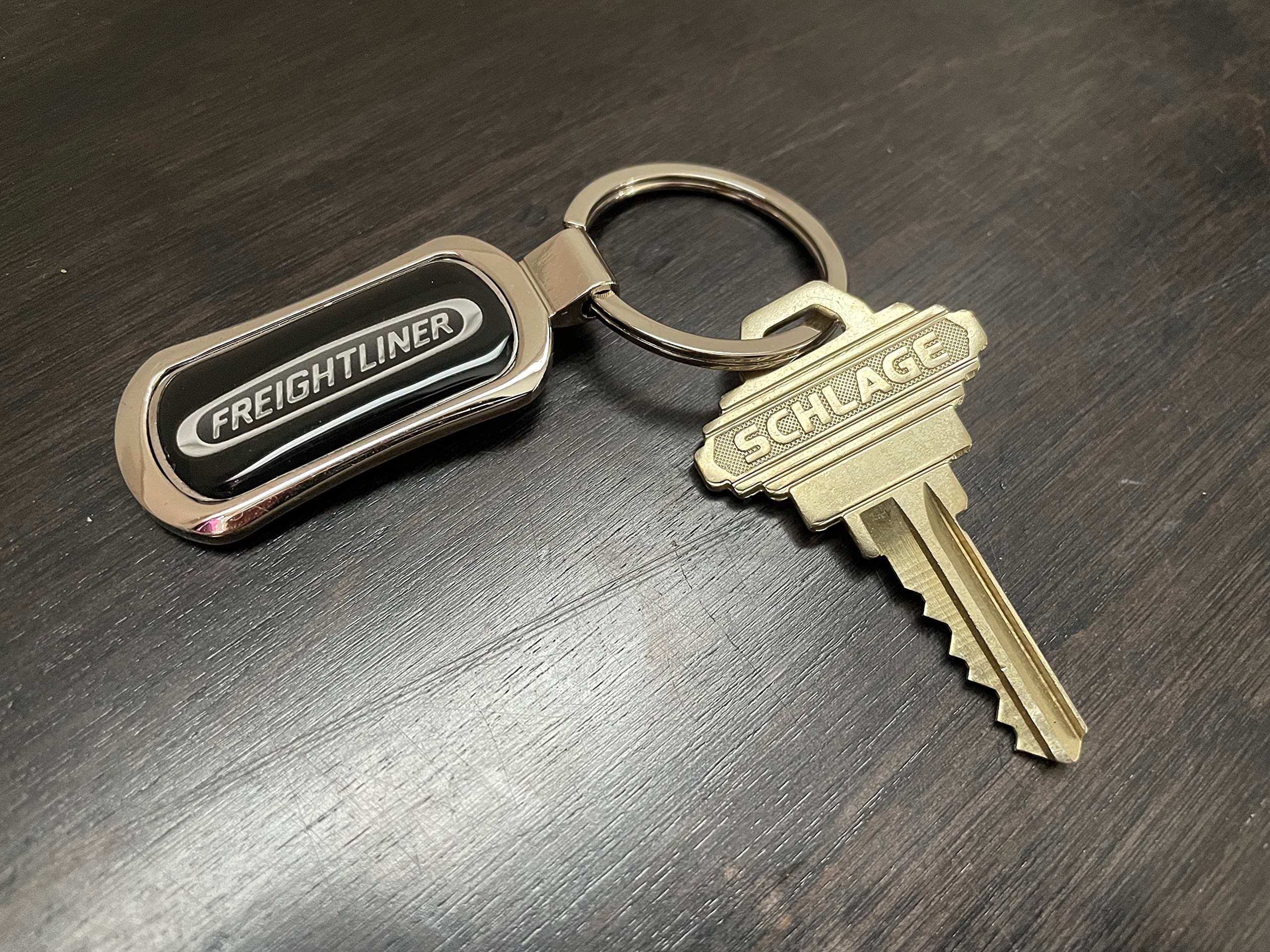 Freightliner Trucks Chrome Metal Keychain Key Chain Tag Fob