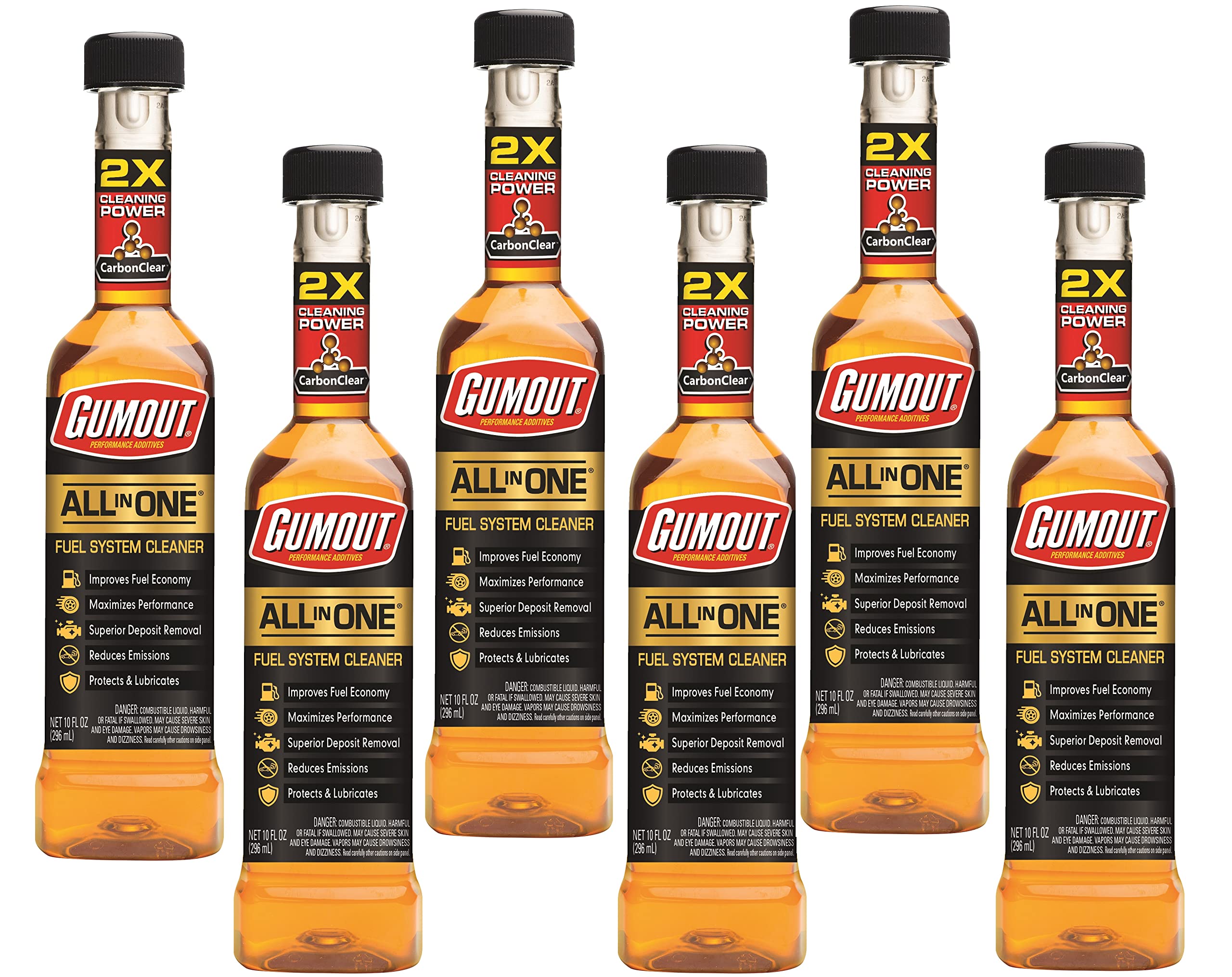 Gumout 510016 All-In-One Complete Fuel System Cleaner, 10Oz. (Pack Of 6)