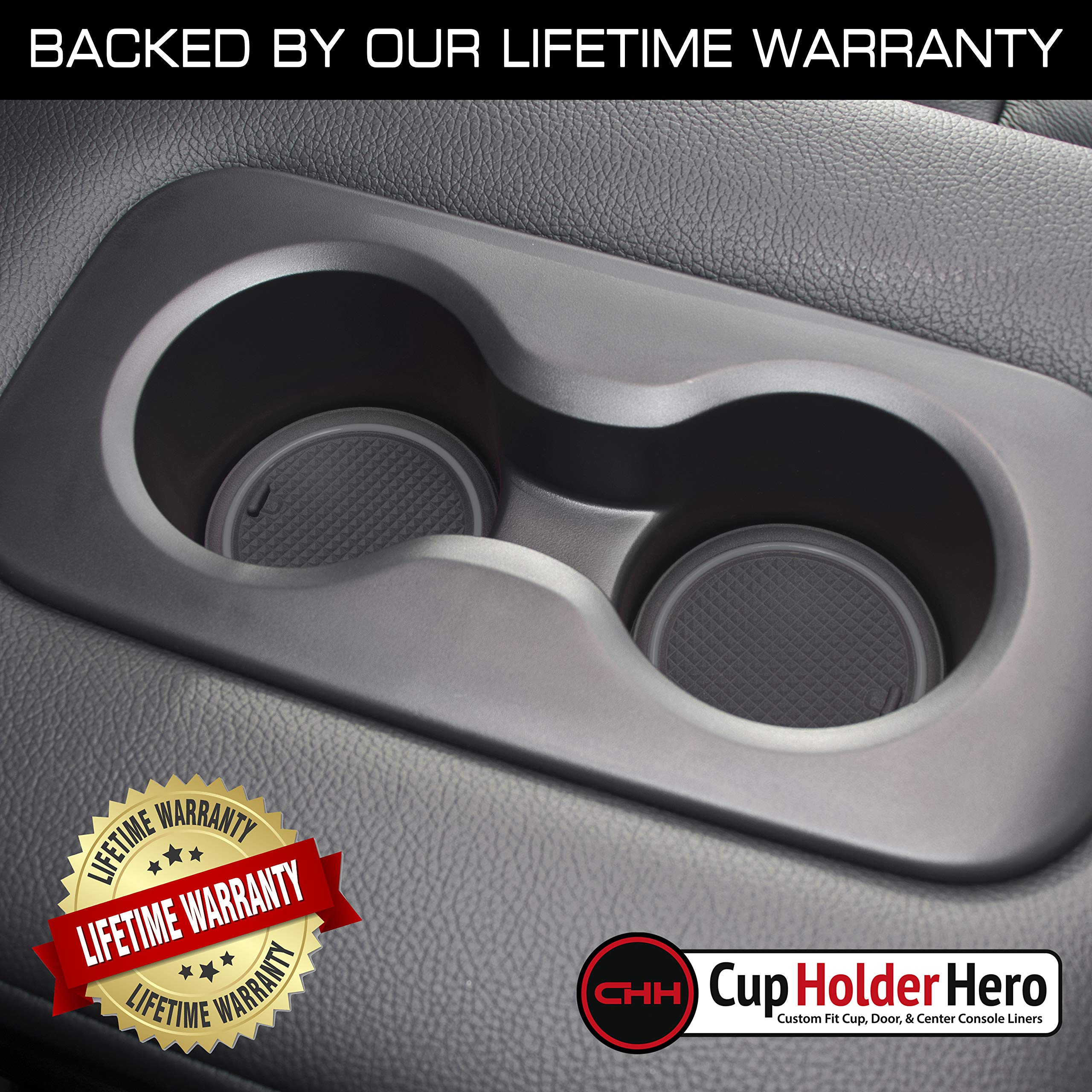 Cupholderhero Fits Honda Passport 2019-2024 Accessories - Premium Custom Non-Slip Anti-Dust Cup Holder Inserts, Center Console L