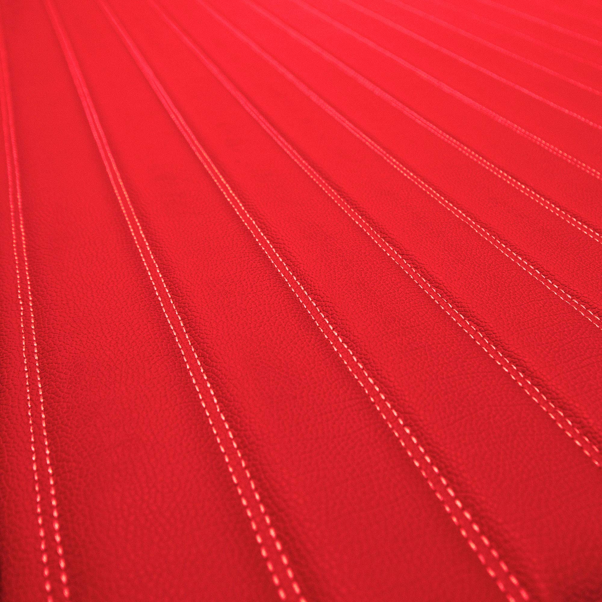 Fh Group F16500 Deluxe Heavy-Duty Faux Leather Multi-Purpose Cargo Liner, Striped, 14   , Red Color W. Gift- Fit Most Car, Truck