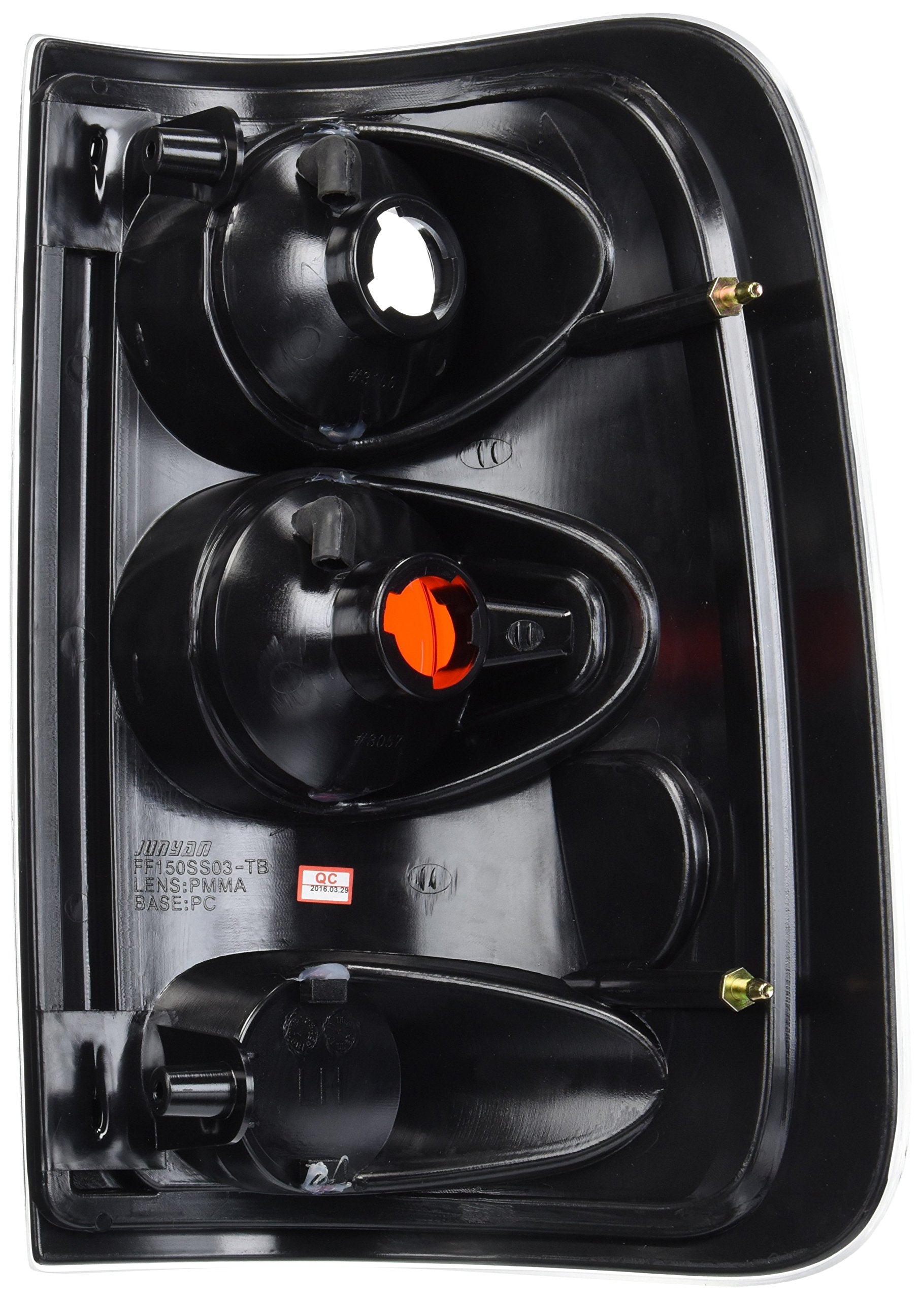 Spec-D Tuning Black Housing Tail Lights Compatible with 2004-2008 Ford F150 F-150 Styleside, Left + Right Pair Taillamps Assembly