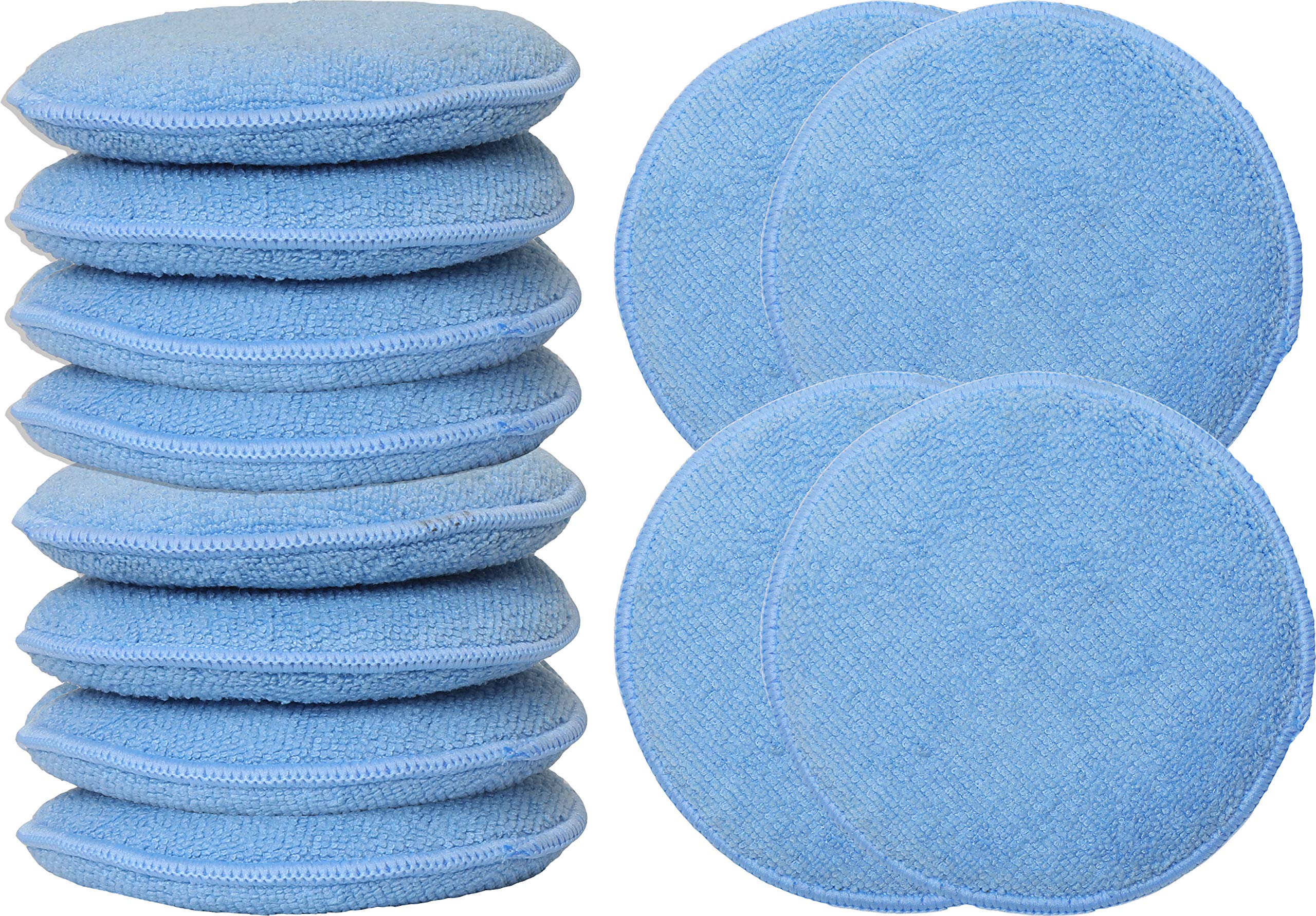 Simple Houseware Car Wash Sponge Wax Microfiber Applicator Pads, 12-Pack