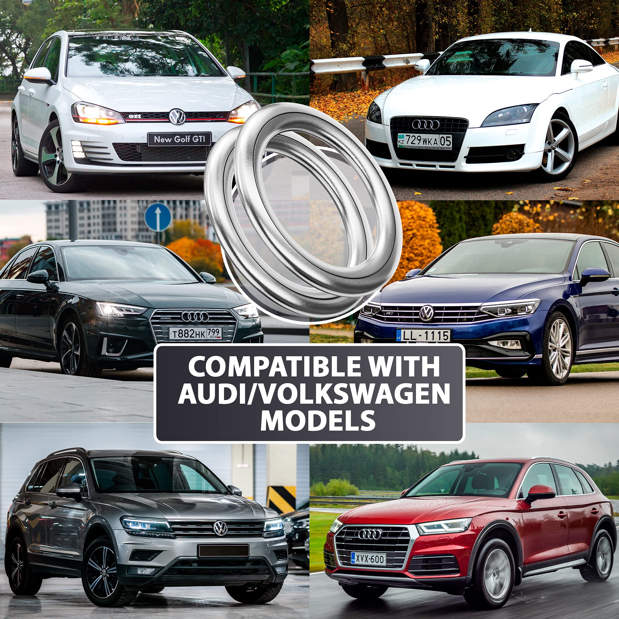 Automajor 15 Pcs Aluminum Oil Drain Plug Gasket - 14Mm Crush Washer - Audi/Volkswagen Replacement