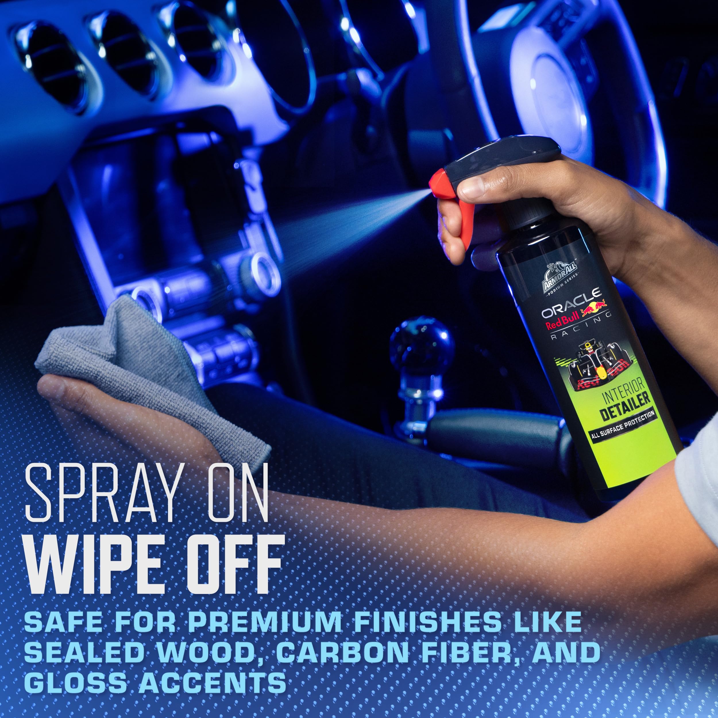 Armor All Podium Series Interior Detailer Spray, 16 fl oz, Car Detailing Spray Developed in Collaboration With Oracle Red Bull R