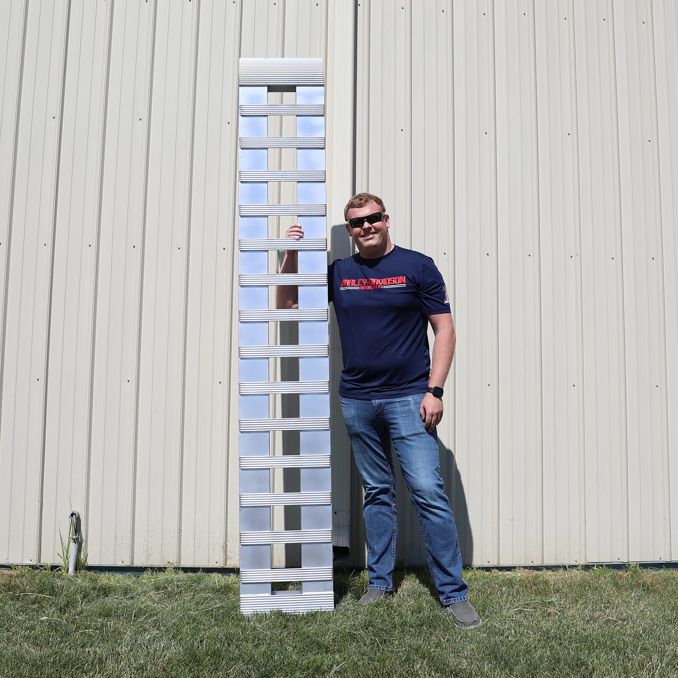 Gen-Y Gh-16096-1 Single Heavy Duty 8 Foot Aluminum Loading Ramp - 15' X 96' - 5,000 Lb Capacity