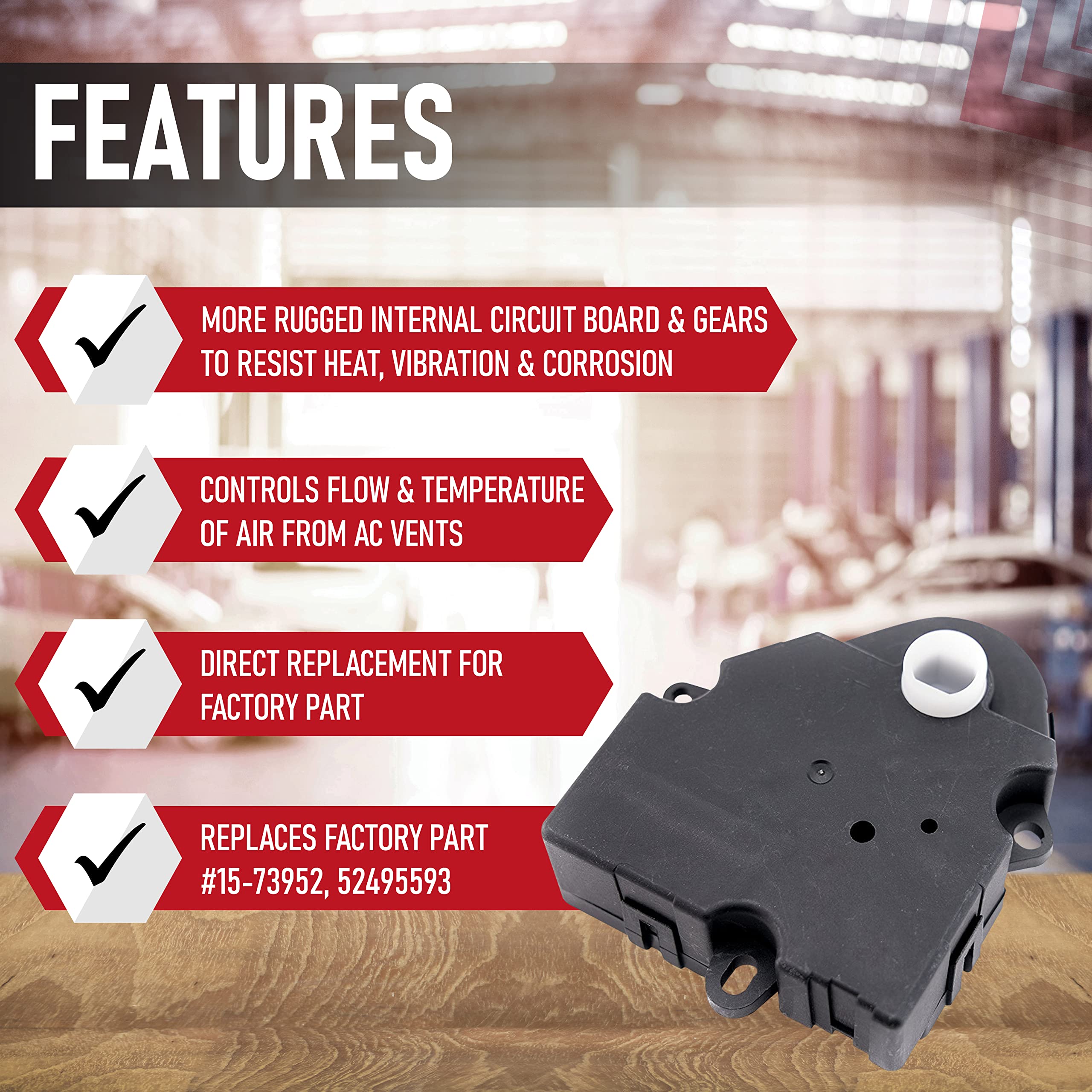 Hvac Air Blend Door Actuator - Replaces 15-73952, 52495593, 89018374, 604-112 - Mode Door Actuator Compatible With Chevy, Gmc, C