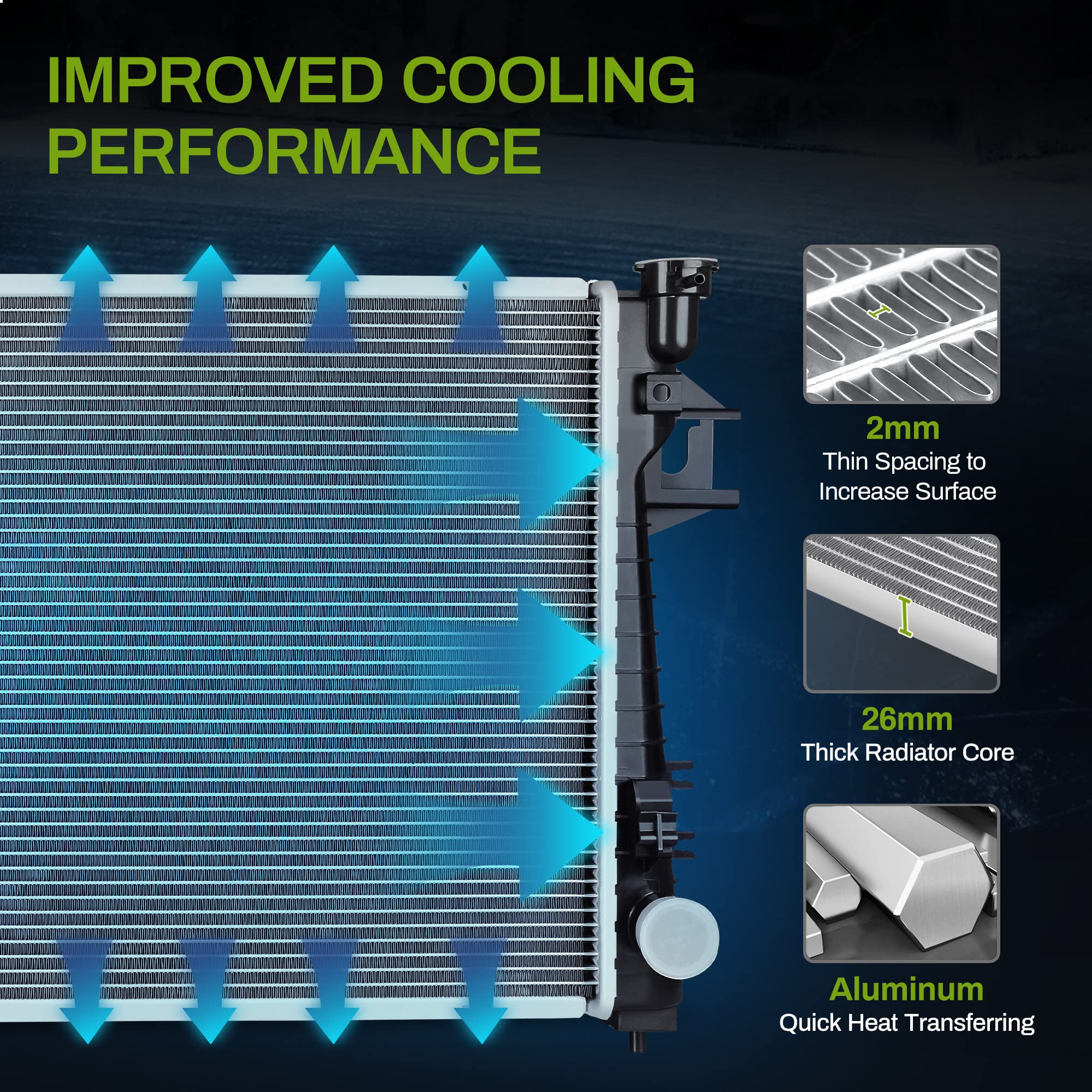 Autosaver88 Radiator Compatible With 2004 2005 2006 2007 2008 Dodge Ram 1500, 2004-2009 Dodge Ram 2500 3500 5.7L V8 Atrd1051