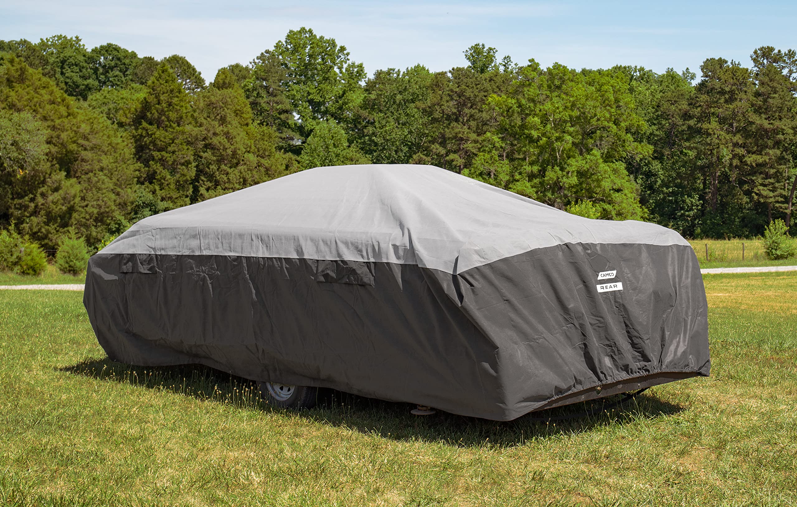 Camco Ultraguard 10-12-Ft Pop-Up Camper/Rv Cover - Features Covered Air Vents & Cinching Straps - Crafted Of Spunbond Polypropyl