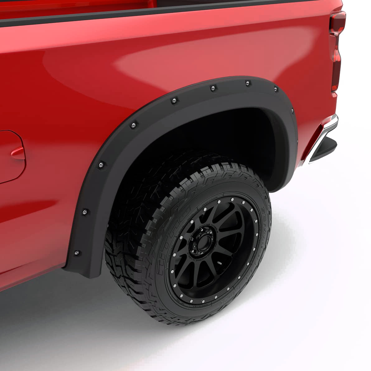 Egr 791654 Bolt-On Look Fender Flares Full Set Truck Accessory With Smooth Matte Black Finish Compatible With Select Chevrolet Silverado