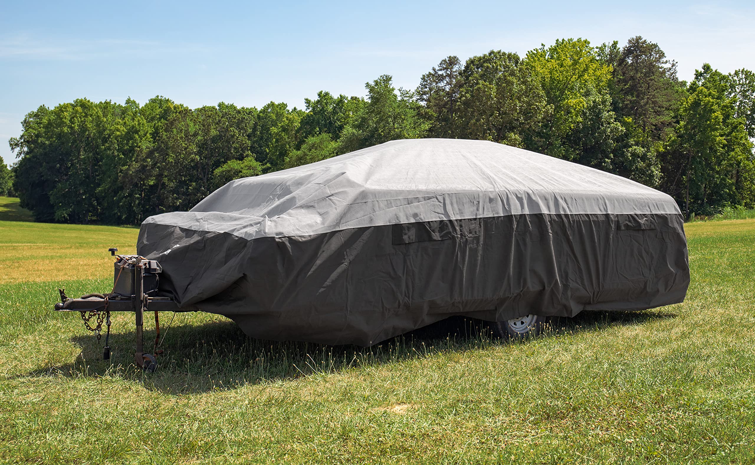 Camco Ultraguard 10-12-Ft Pop-Up Camper/Rv Cover - Features Covered Air Vents & Cinching Straps - Crafted Of Spunbond Polypropyl