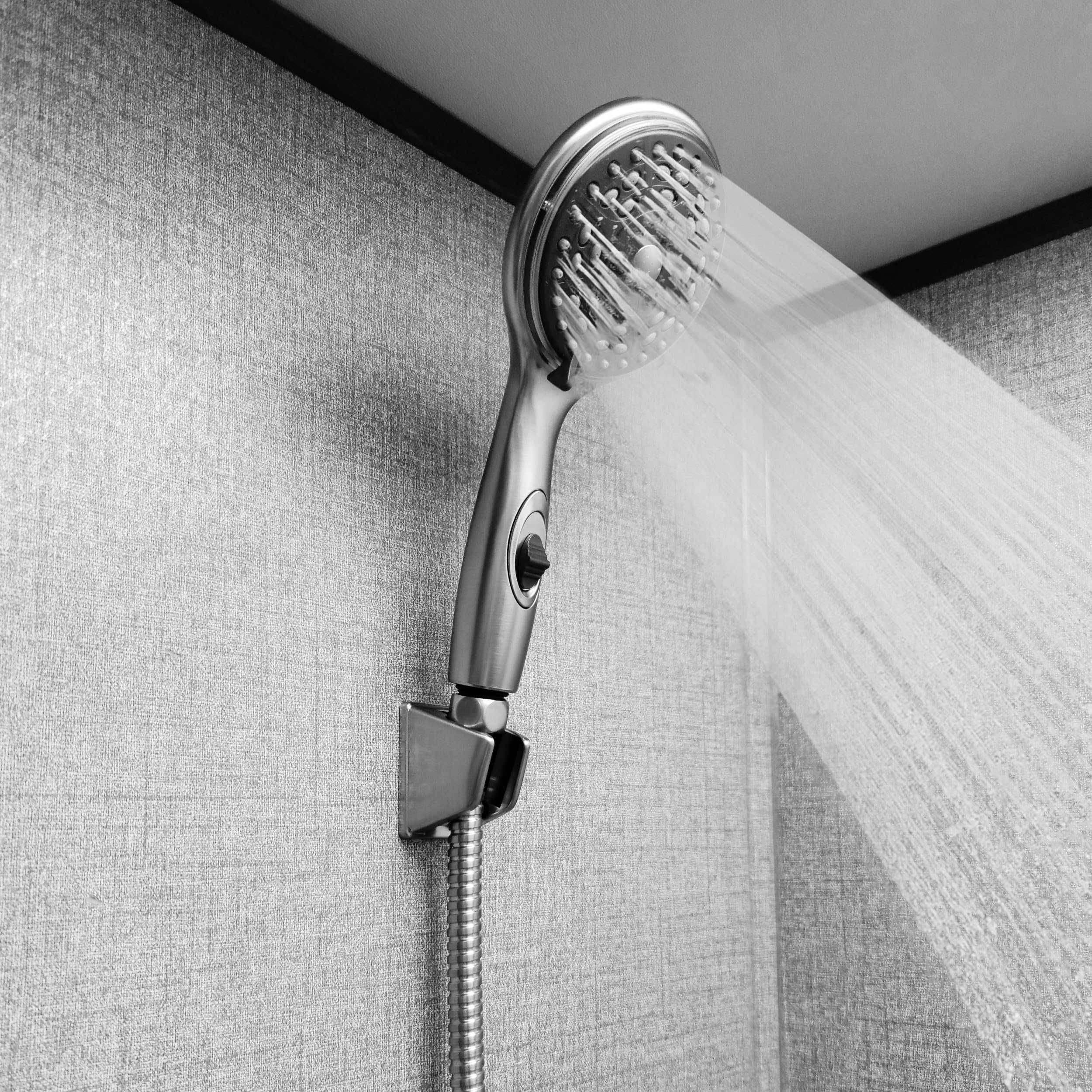 Dura Faucet Premium Rv Handheld Shower Wand And Hose Kit - Eco-Friendly On/Off Switch (Chrome)