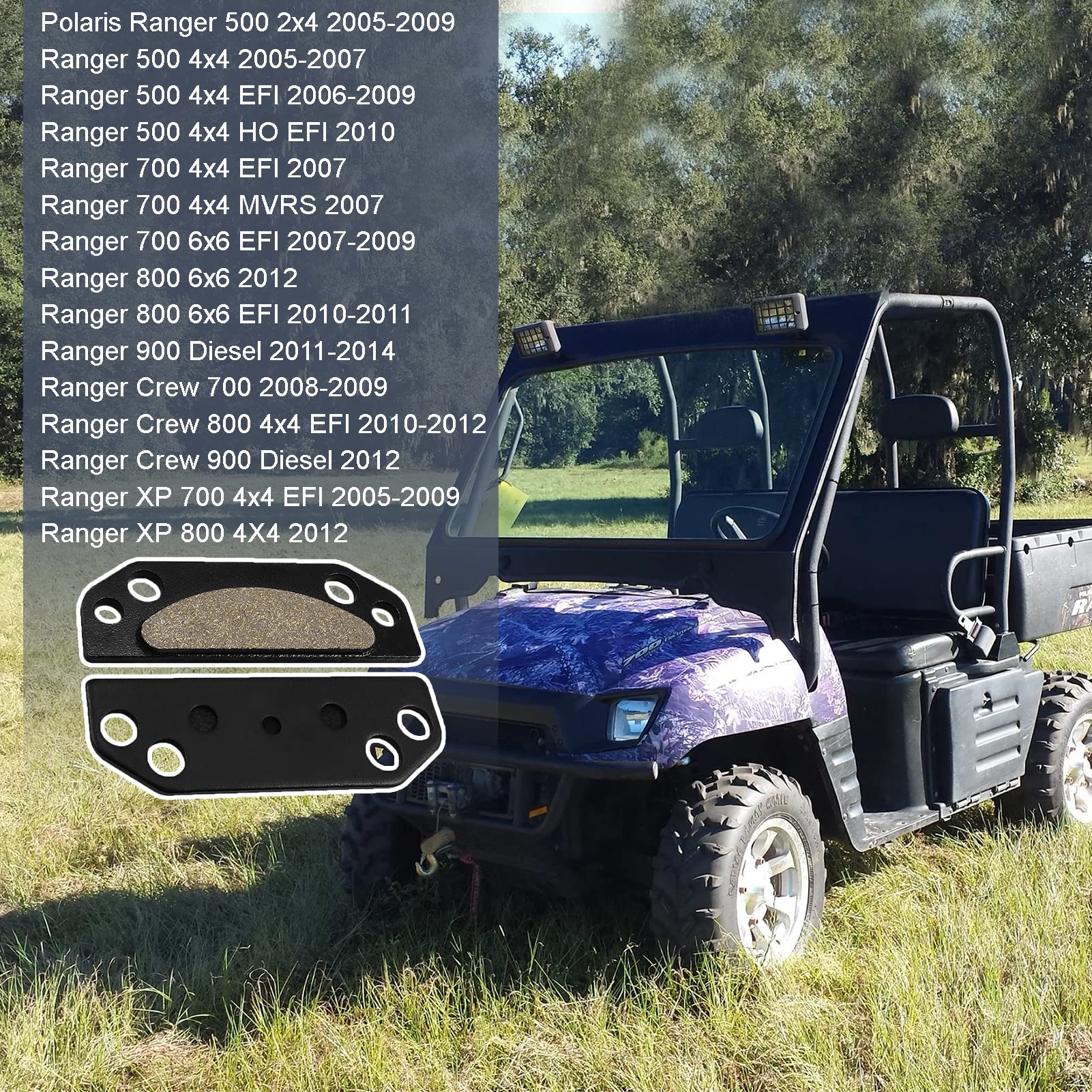 2203147 Parking Brake Pads For Polaris Ranger 500 700 800 900 2X4 4X4 6X6 Ranger Crew/Xp 700 800 4X4 Atv 2005-2012