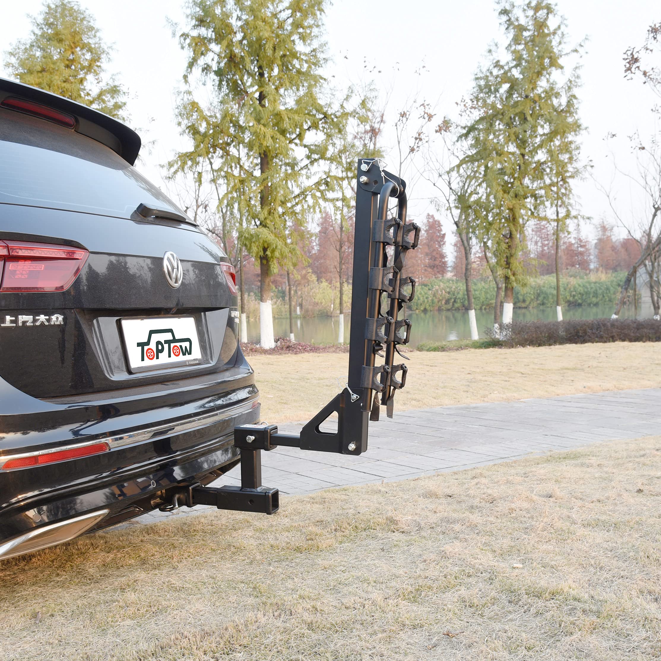 Toptow 64131 Dual Hitch Extension, 2 Inch Towing Receivers, Extends Adjustable Length, 4,000Lbs