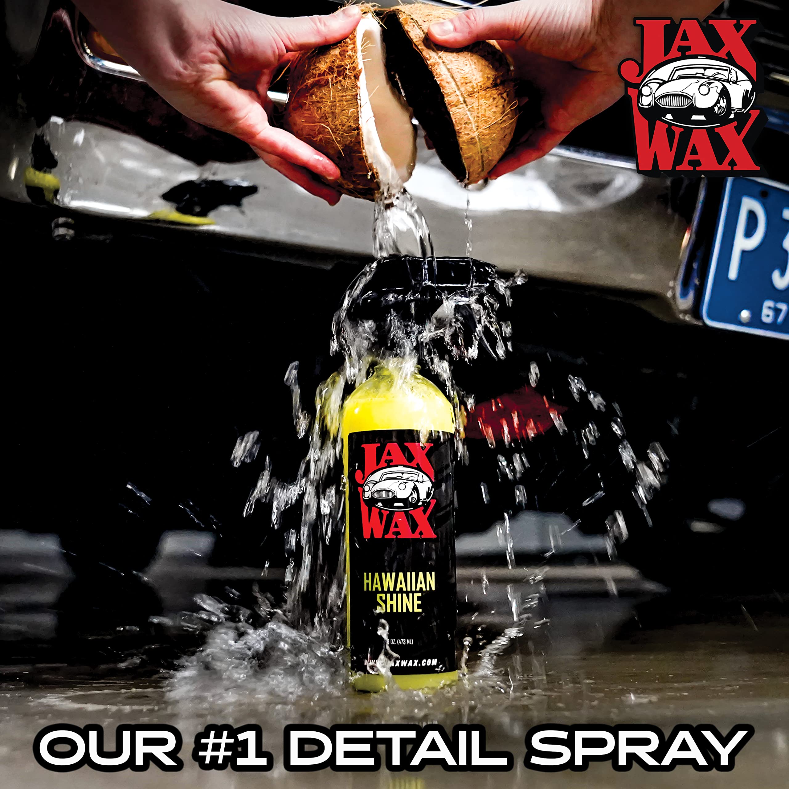 Jax Wax Hawaiian Shine Carnauba Car Wax, Quick Detail Spray For A Deep Gloss Finish On Car, Boat, Truck, Motorcycle And More, 1 Gallon