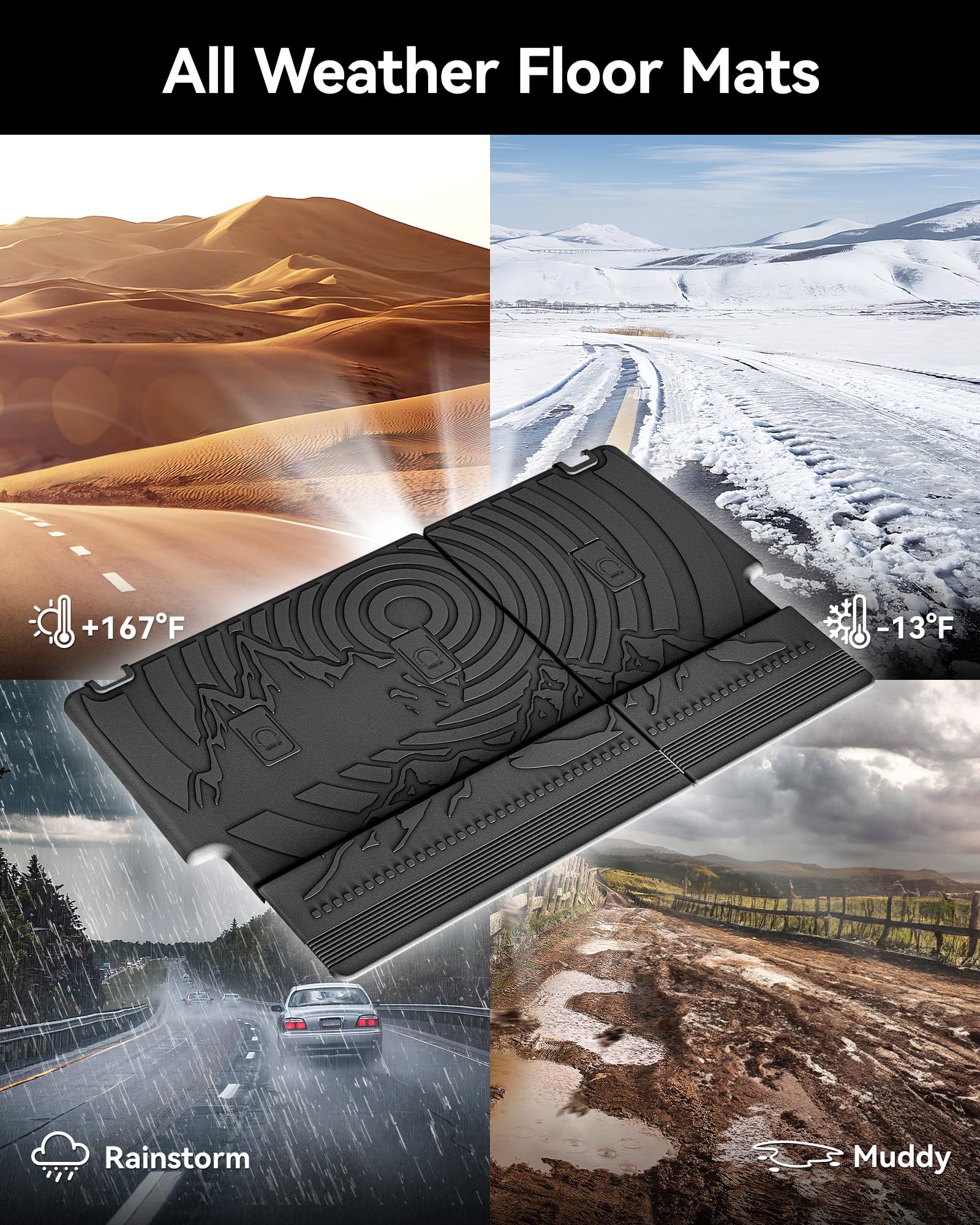 3W Ford Bronco Back Seat Cover Custom Fit For 2021 2022 2023 2024 2025 Bronco 4 Door All Weather Fit For Floor Liner Backrest Ma