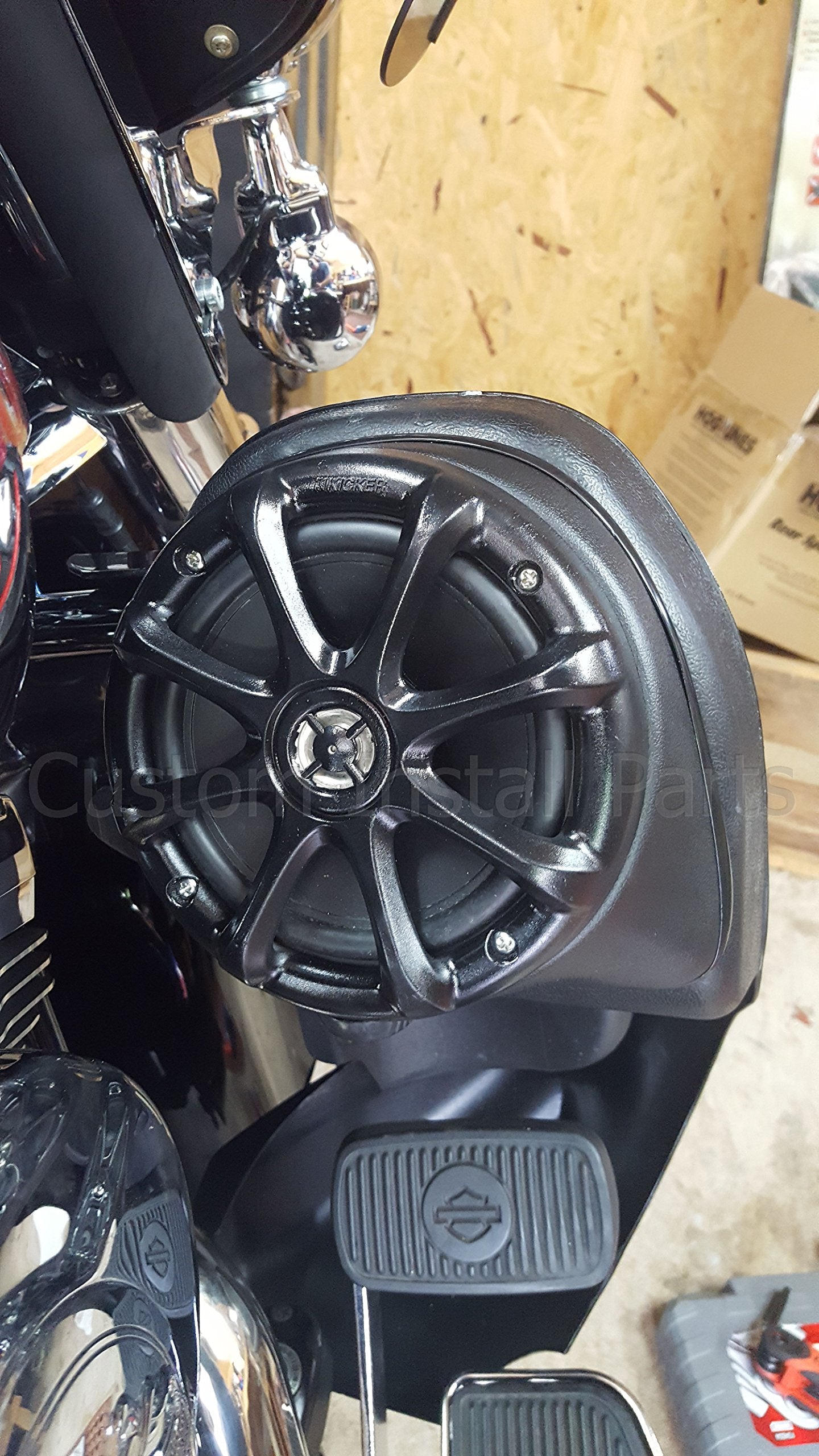 Custom Install Parts NON- Vented Lower Fairing 6.5'' Speaker Adapter Compatible with Harley Davidson Touring 1989-2004