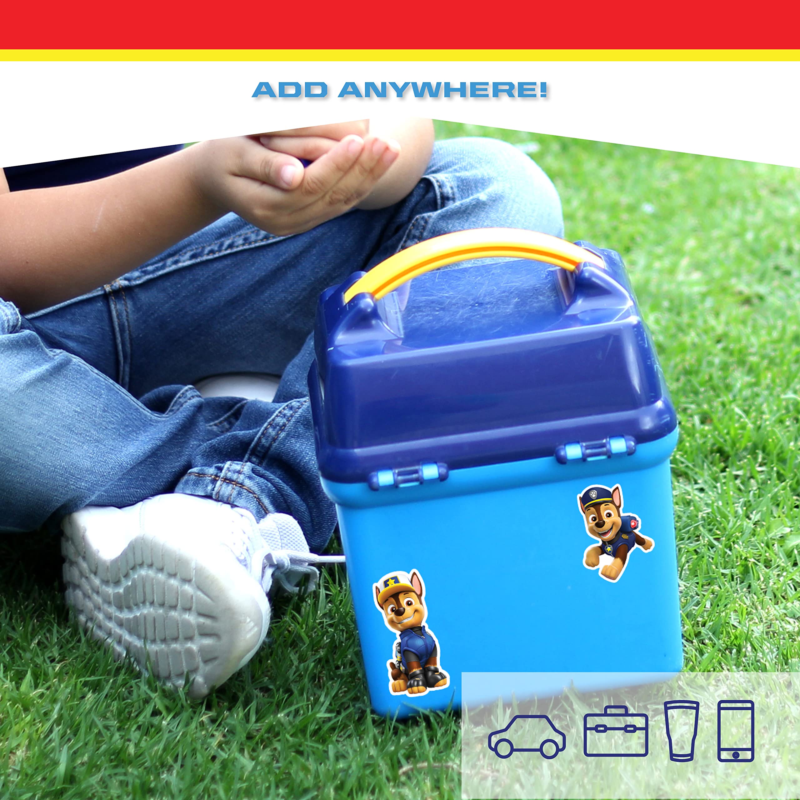 Paw Patrol Chase Decals - Set Of 3 Chase Stickers For Kids And Adults - Vinyl Decals For Laptop, Tumbler, Water Bottle, Vehicles - Nickelodeon Stickers