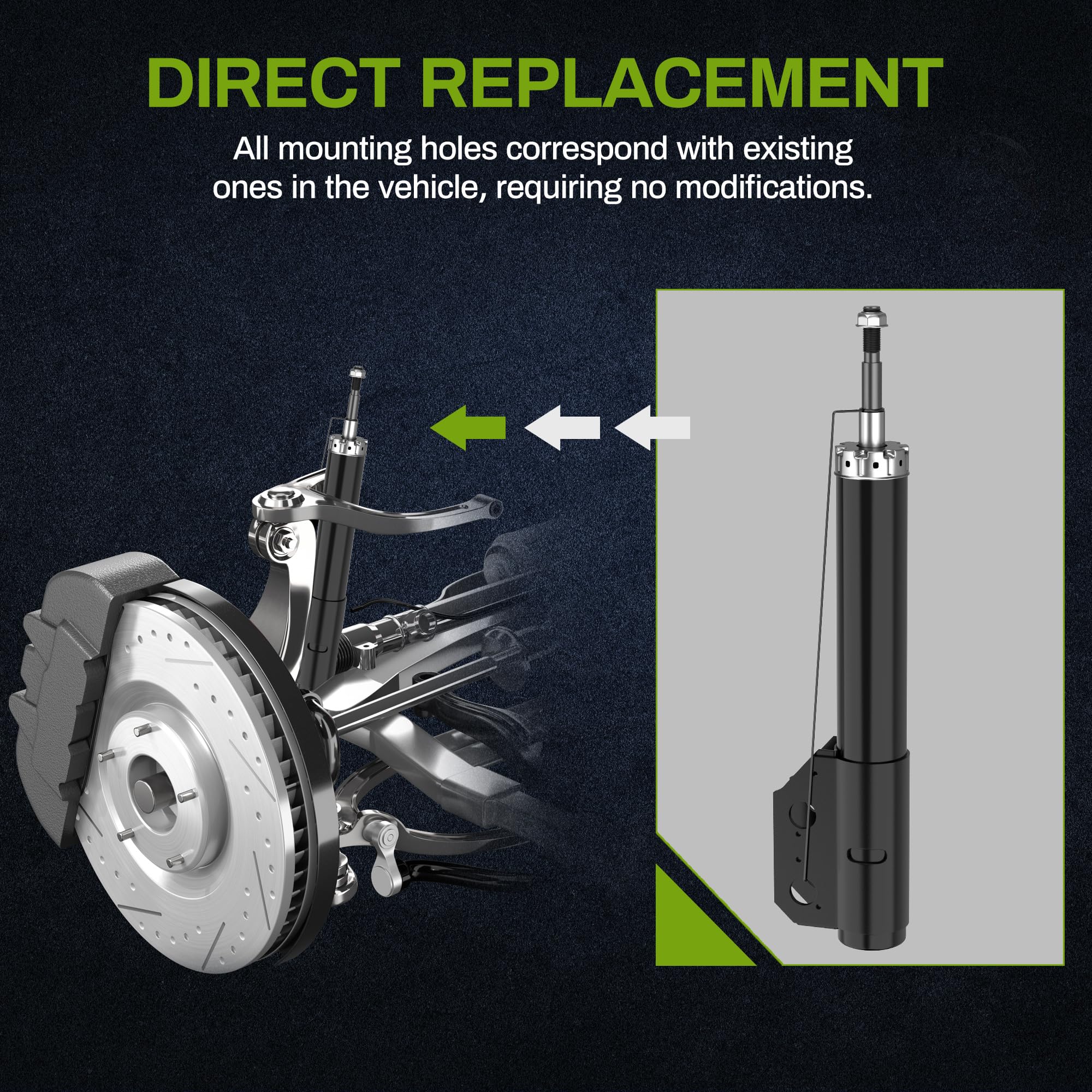 Autosaver88 Complete Struts Shocks Compatible With 1994-2004 Ford Mustang Front & Rear 4 Pcs