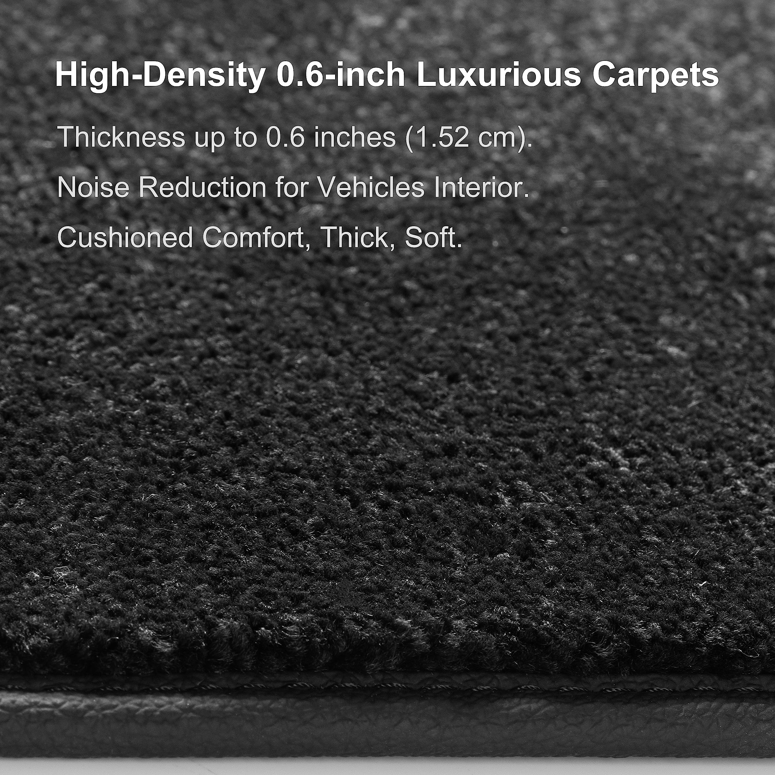 Wennebird Superior Carpet Floor Mats For 2017-2023 Tesla Model 3 (Not For Highland), 0.6 Inch Thickness Rugs, Premium All Weathe