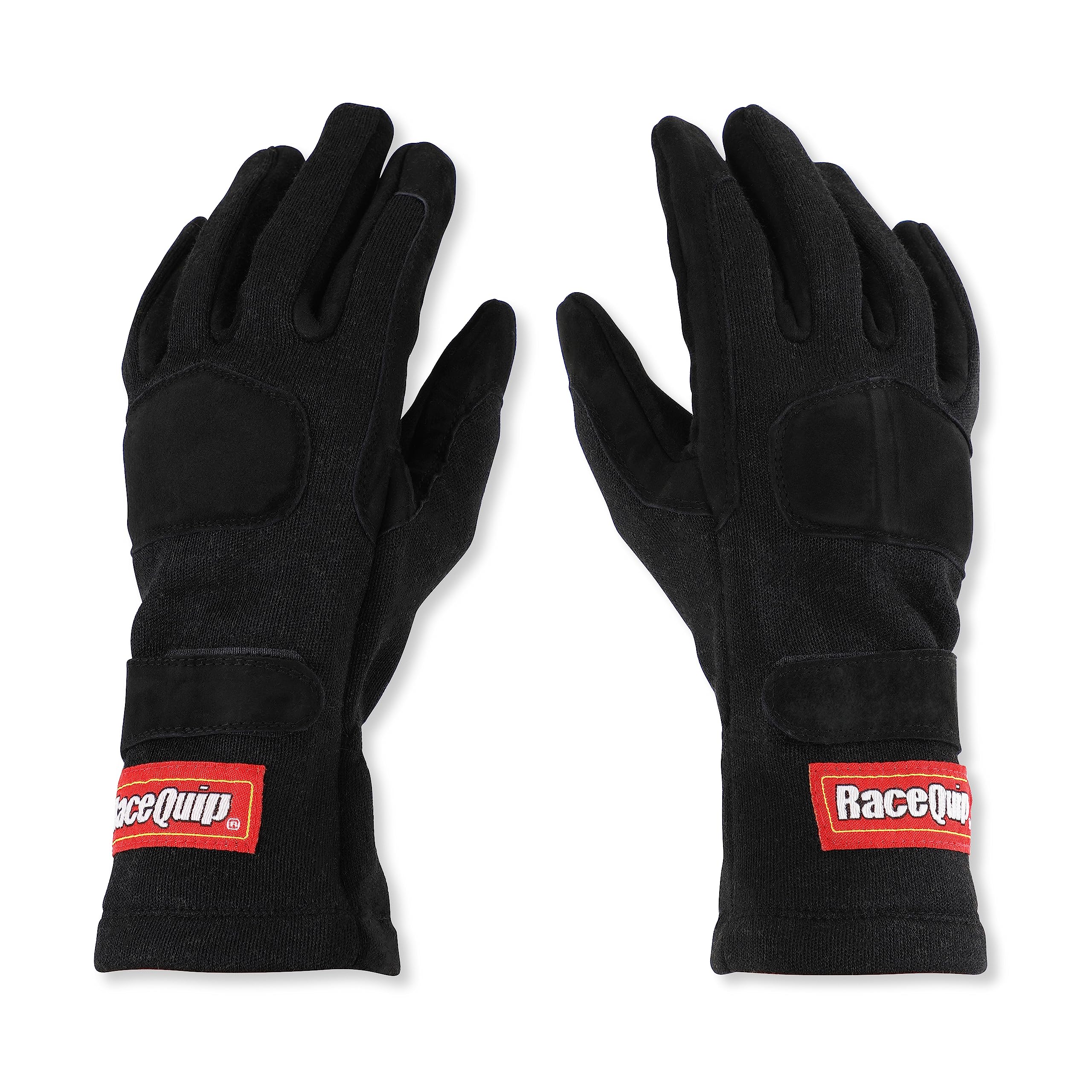 Racequip Race Gloves 355 Series 2 Layer Nomex Sfi 3.3/5 Certified Black Large 355005
