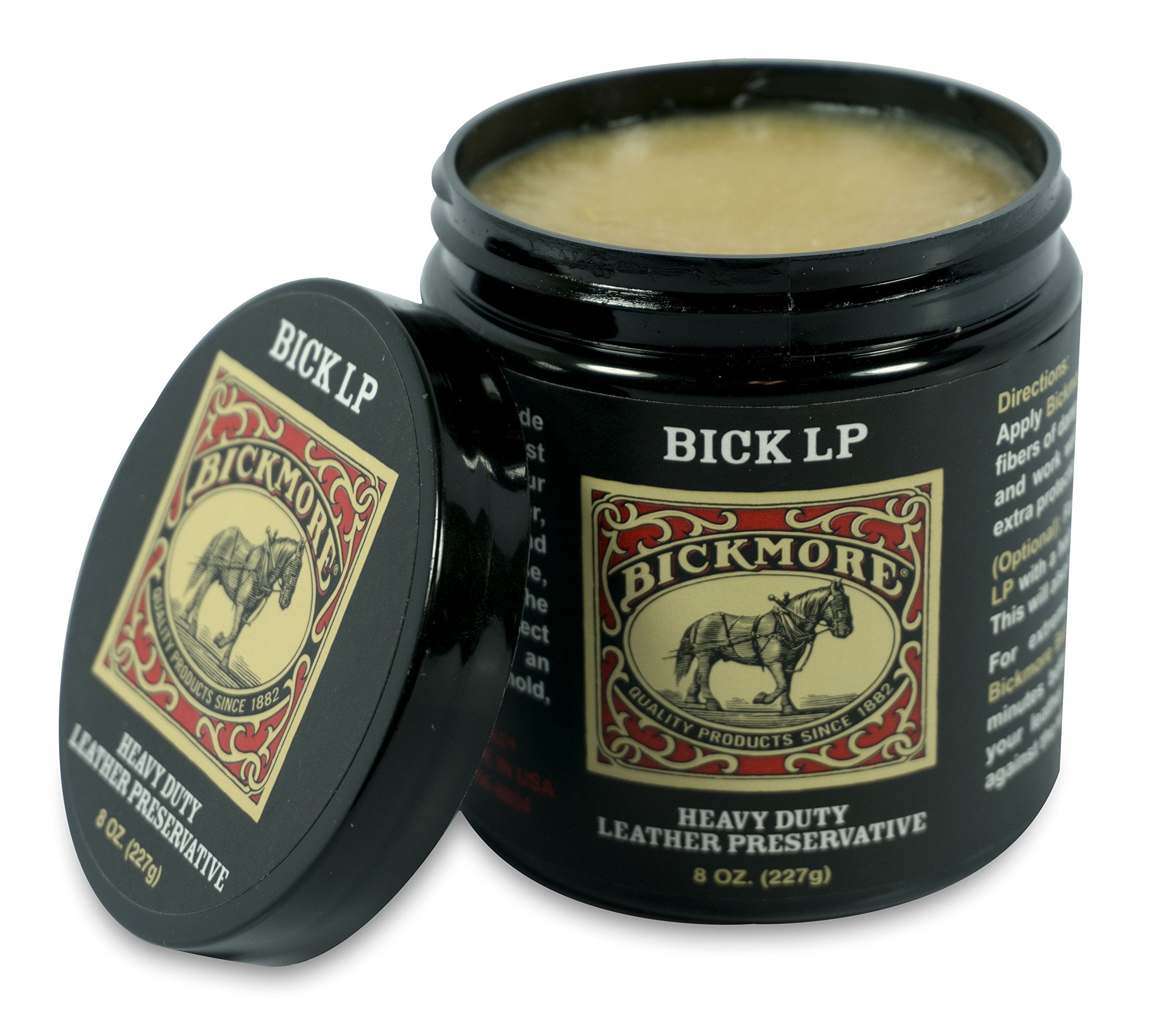 Bickmore Leather Conditioner, Scratch Repair Bick LP 8oz - Heavy Duty LP Leather Preservative | Leather Protector, Softener and Restorer Balm for Dry, Cracked, and Scratched Leather | Made in USA