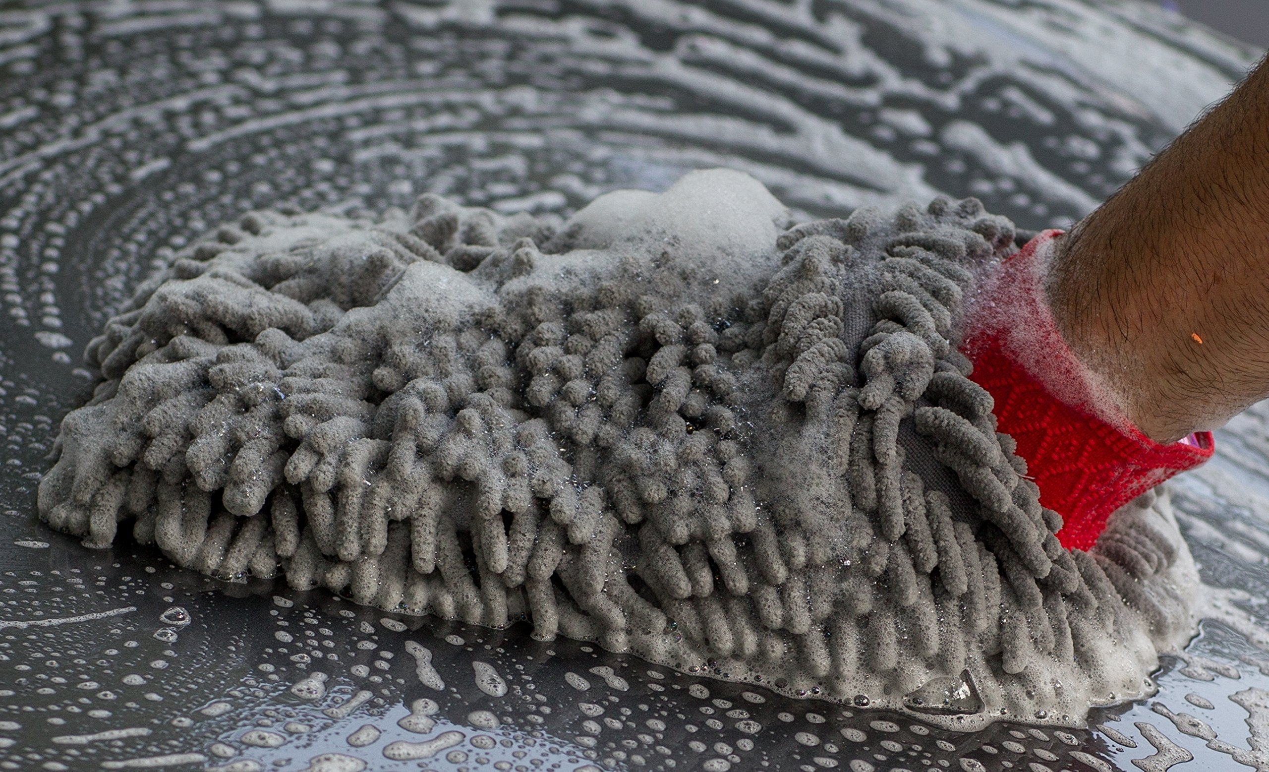 Mothers Premium Chenille Car Wash Mitt, Scratch And Lint Free, 2 Pack