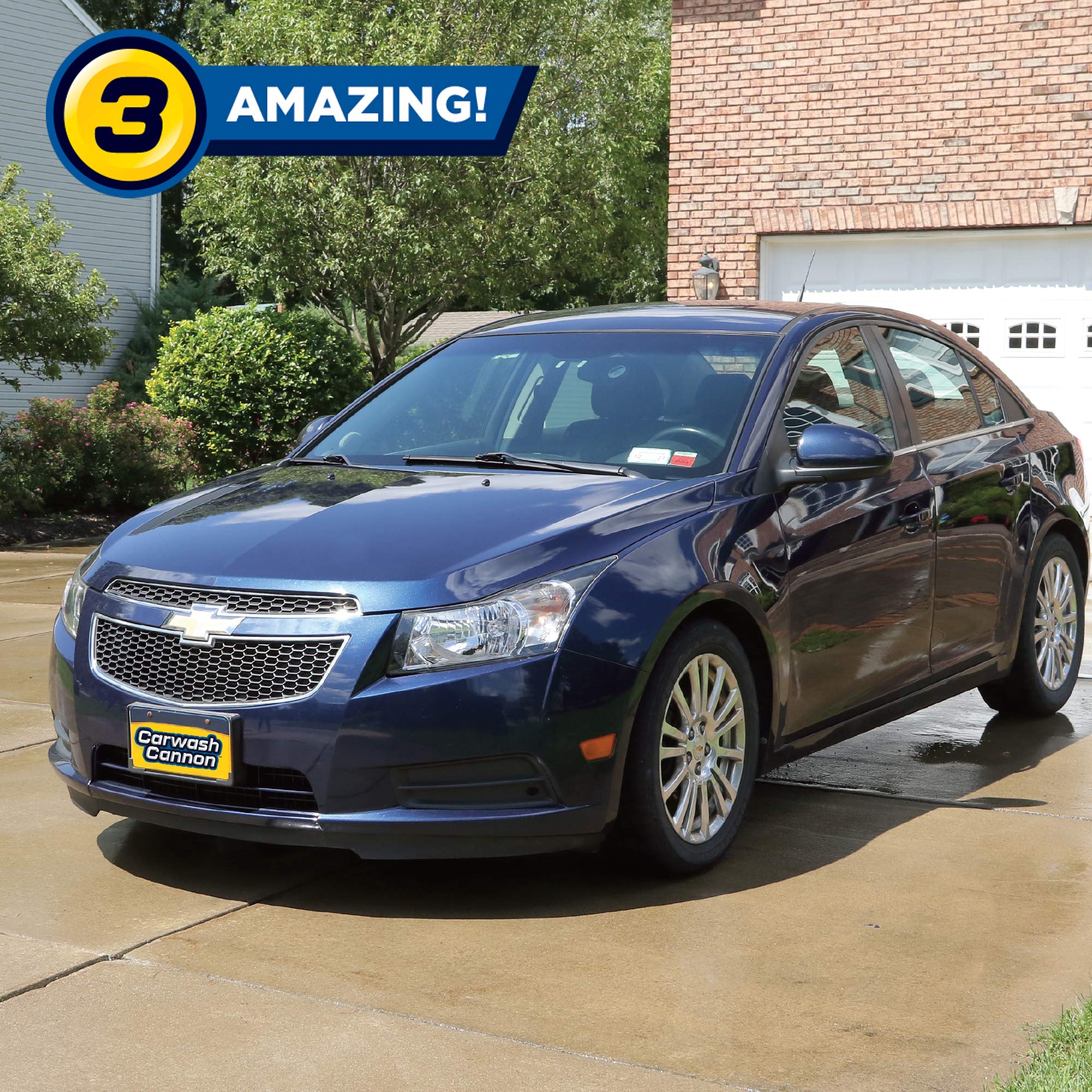 Ontel Carwash Cannon Foam Blaster Nozzle Gun For Car, Truck, Boat & More - 5 Spray Settings, Just Spray & Rinse, No Residue Or F