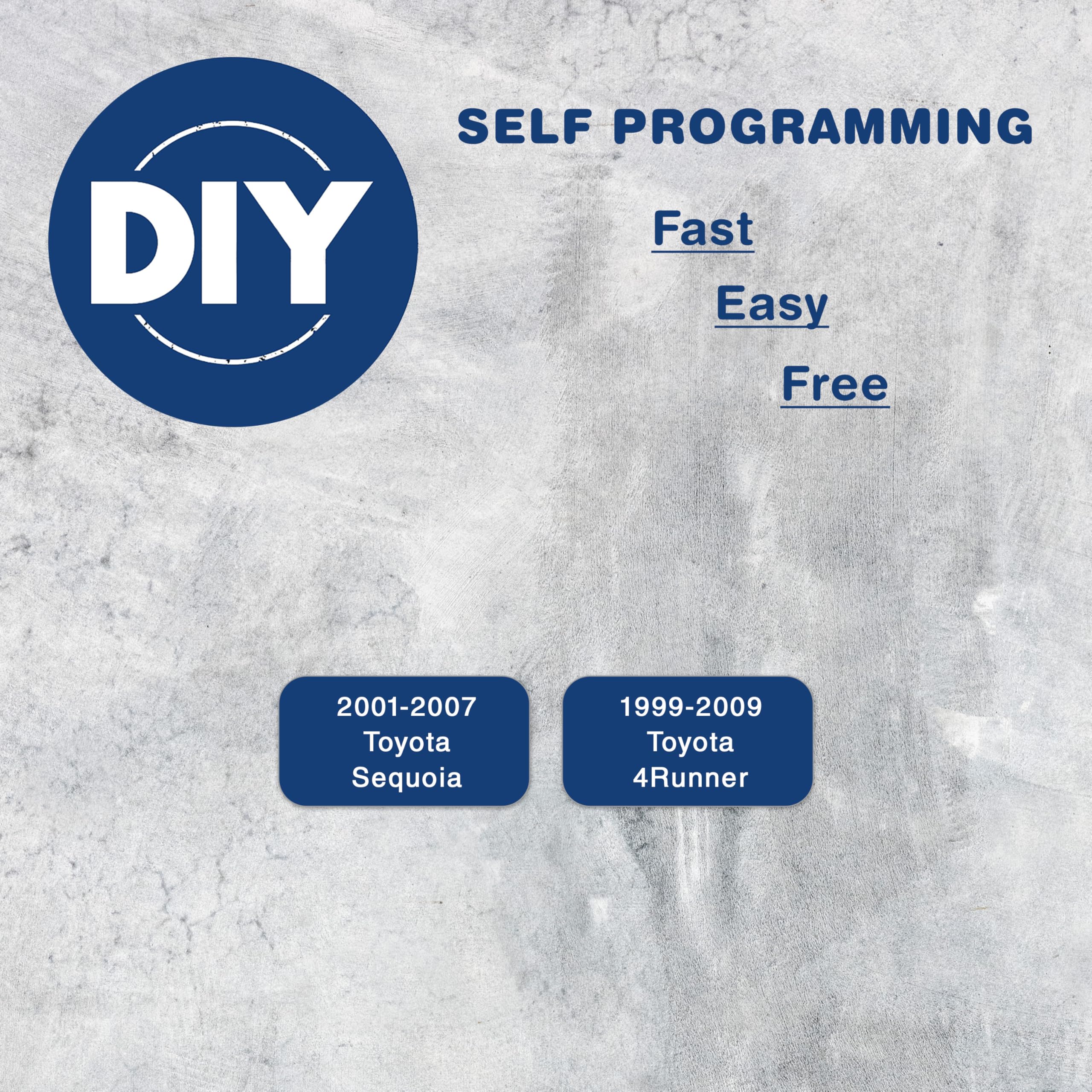 2X KeylessOption Key Fob Replacement for 1999 2000 2001 2002 2003 2004 2005 2006 2007 2008 2009 Toyota Sequoia 4Runner Keyless Entry Remote Remote Control, 3-Button Panic HYQ12BBX, Self Programming