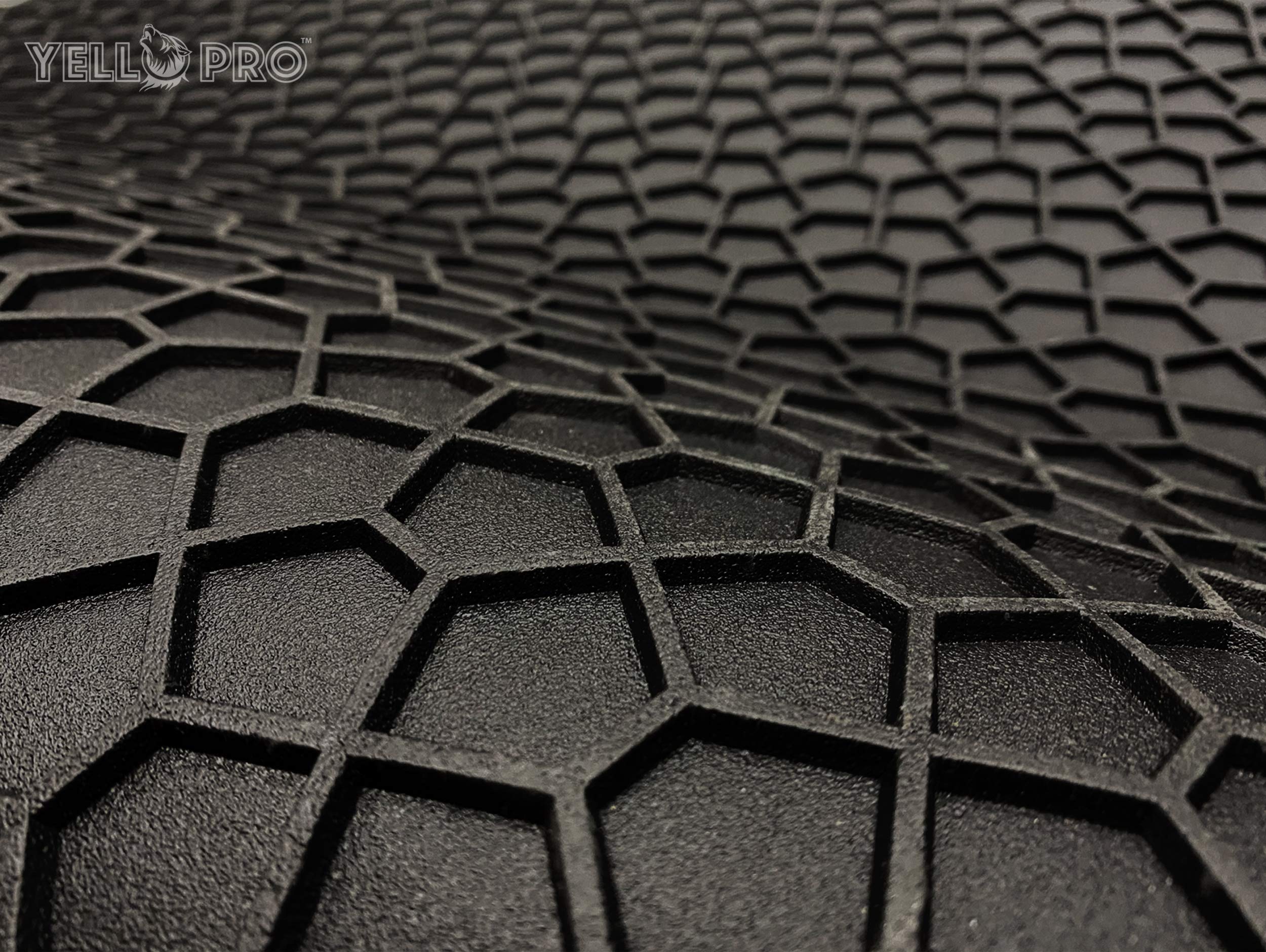 Yellopro Custom Fit Heavy Duty Front Row (1Pc) Floor Mat For Dodge 2014-2025 Ram Promaster Van 1500 2500 3500 - All Weather - Anti-Slip Black Rubber [Made In Usa]