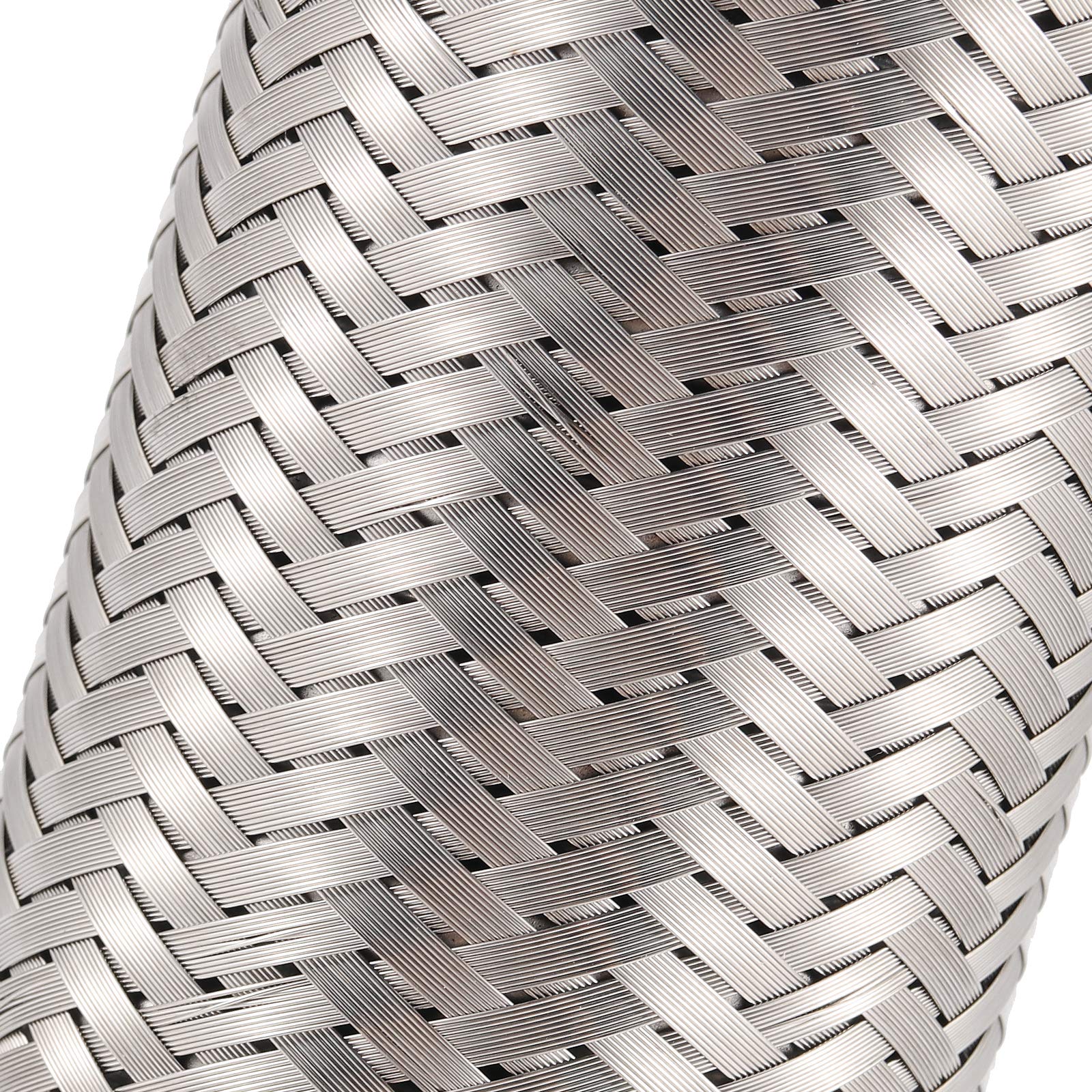 Zeonhak 4 Pack 2 X 6 Inches Stainless Steel Heavy Duty Exhaust Flex Pipe, Double Braid Exhaust Flex Tube, Overall Length 10 Inch