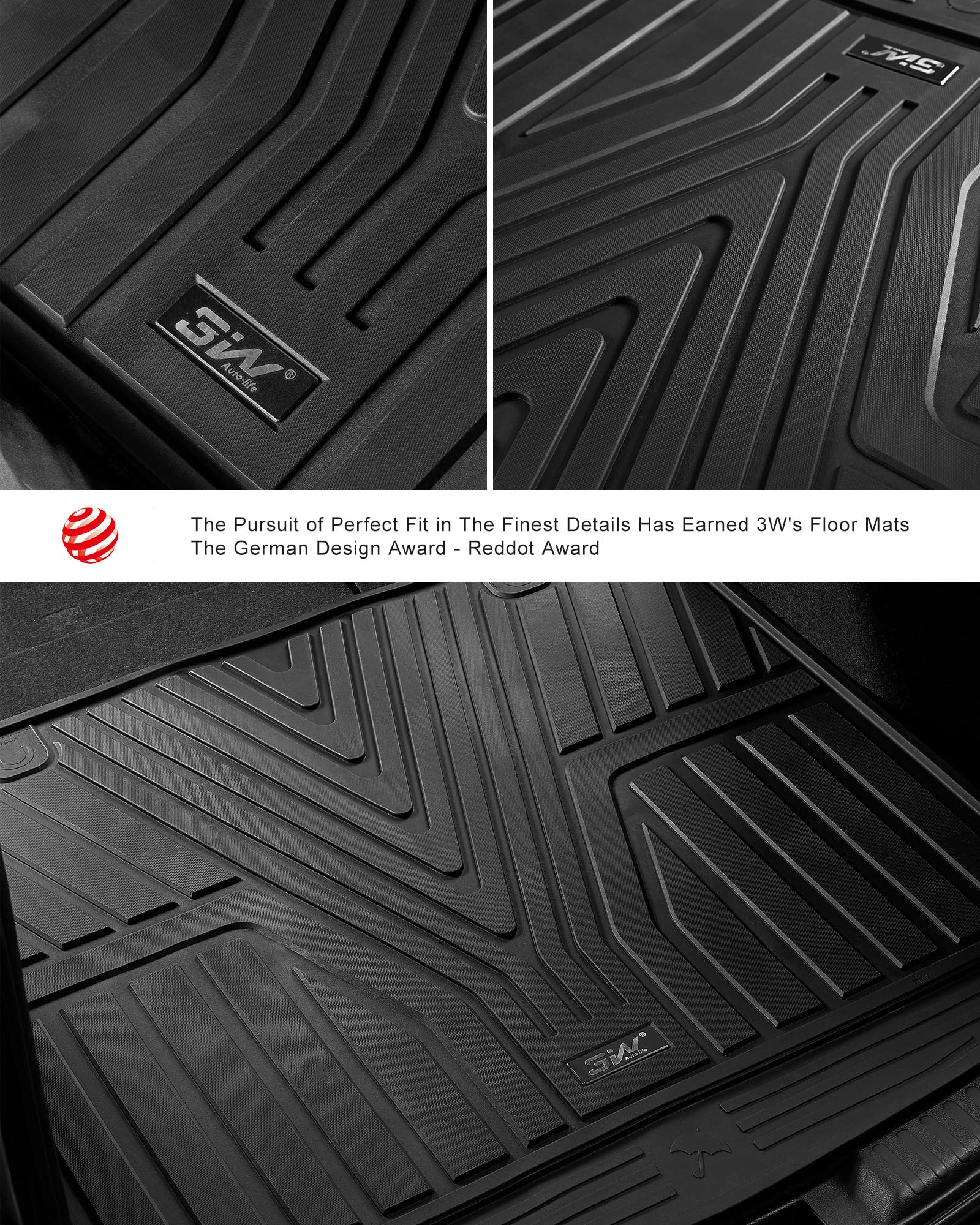 3W Cargo Liner Fit For Honda Cr-V 2017-2022 All Weather Custom Fit Trunk Liner For Honda Crv Heavy Duty Trunk Mat In Upper Posit