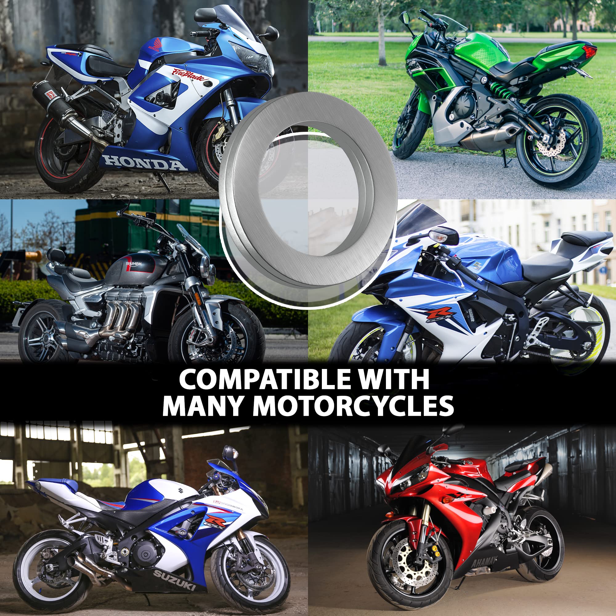 15Pcs Oil Drain Plug Crush Washer Gasket Seal - 14Mm Replacement For Honda Kawasaki Suzuki Triumph Yamaha And Other Motorcycle B