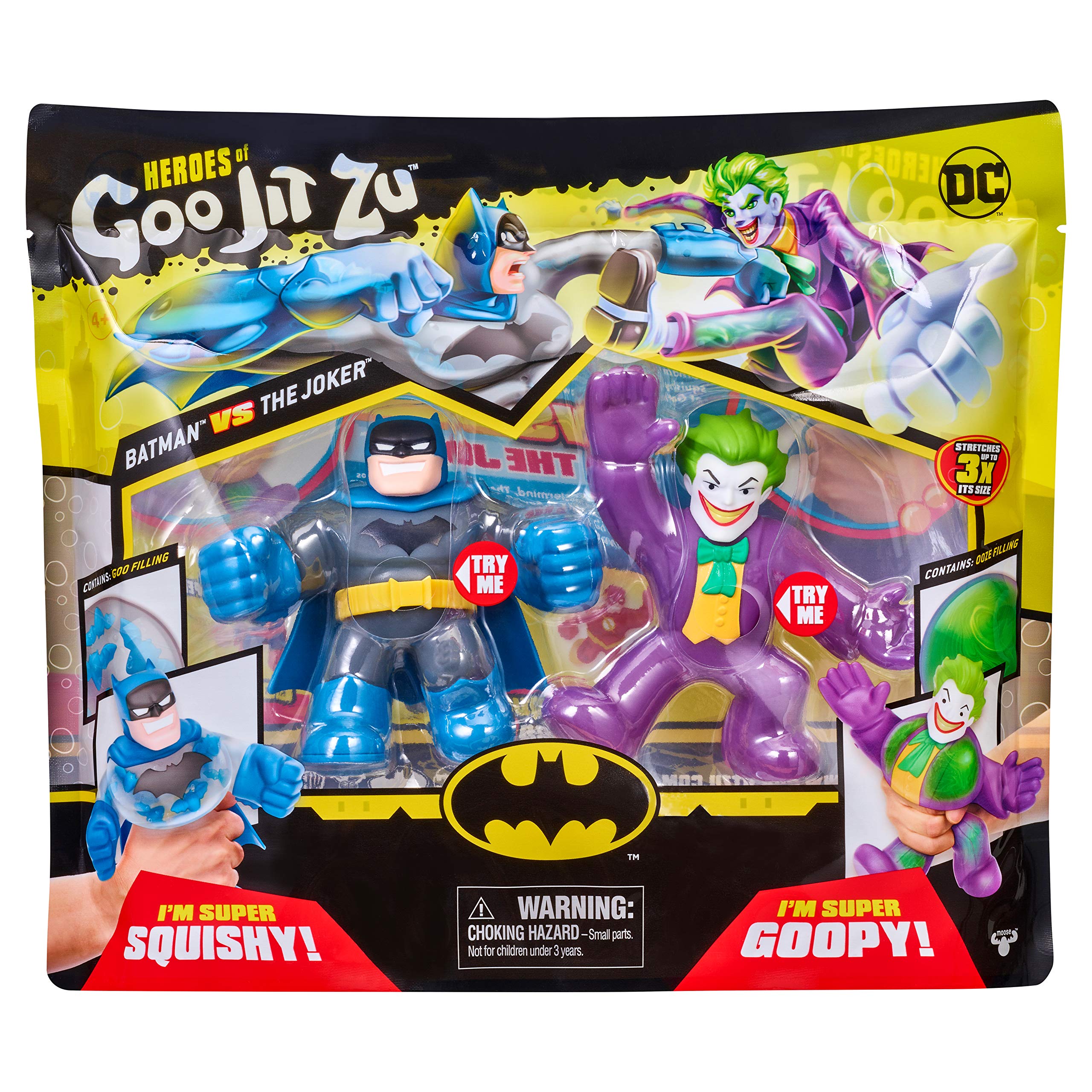 Heroes Of Goo Jit Zu Dc Versus Pack Batman Vs Joker - Squishy, Stretchy, Gooey 2 Pack