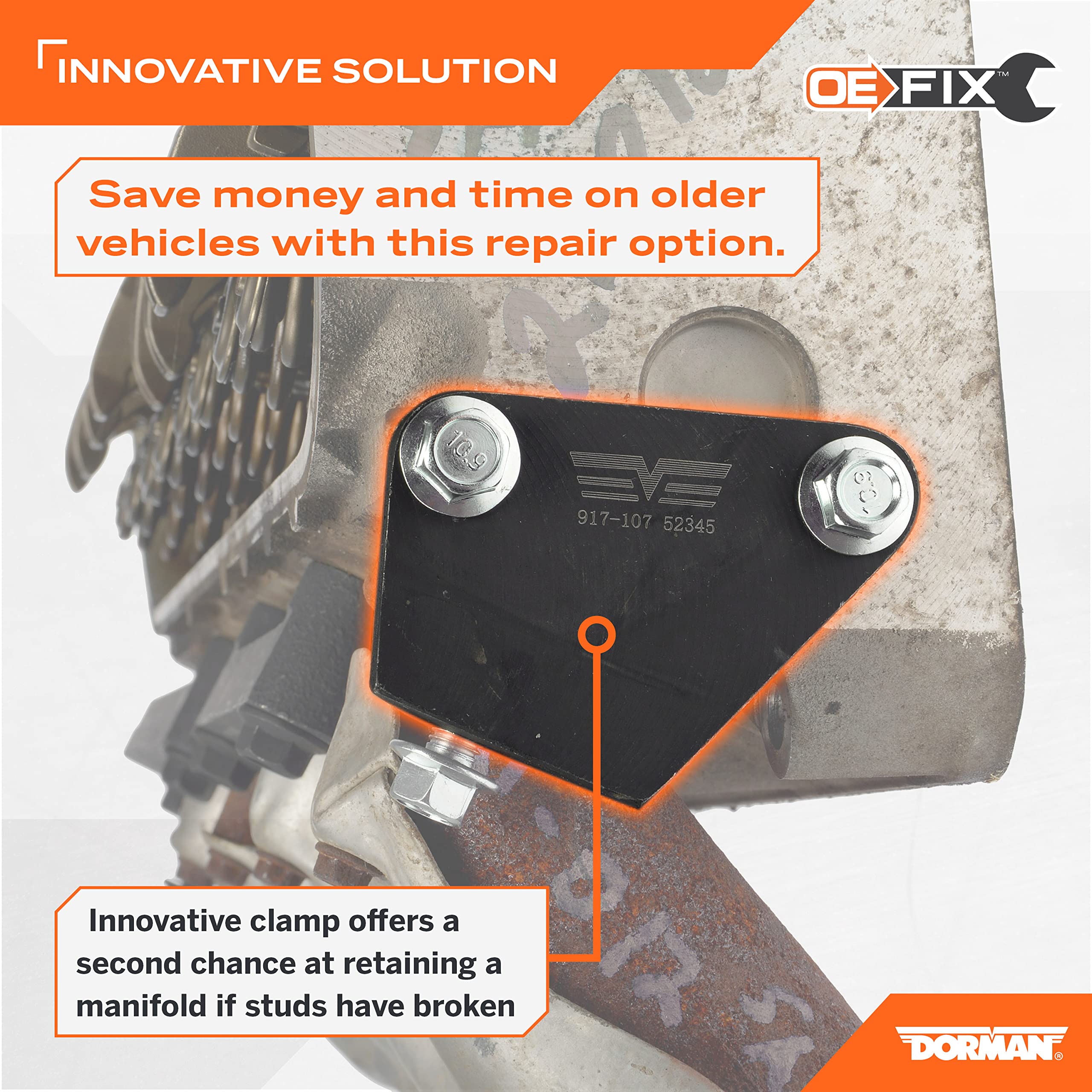 Dorman 917-107 Exhaust Manifold Clamp Repair Compatible With Select Models (Oe Fix)