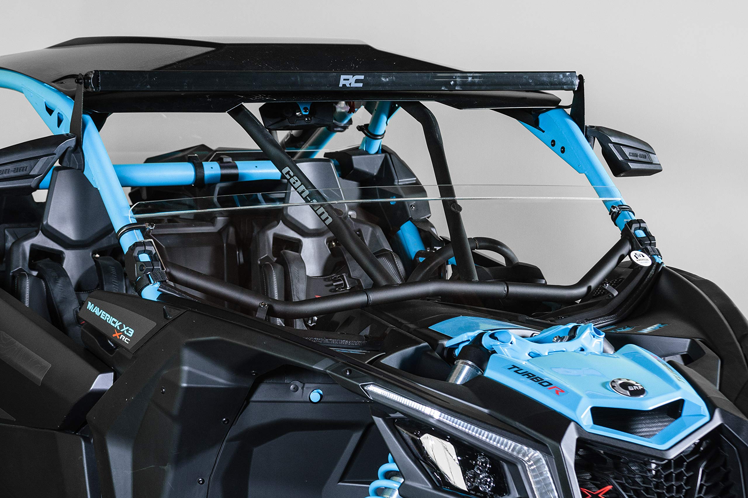 UTV Windshields Compatible Half Windshield for Can-Am Maverick X3, 3/16” Scratch Resistant, Clear Polycarbonate