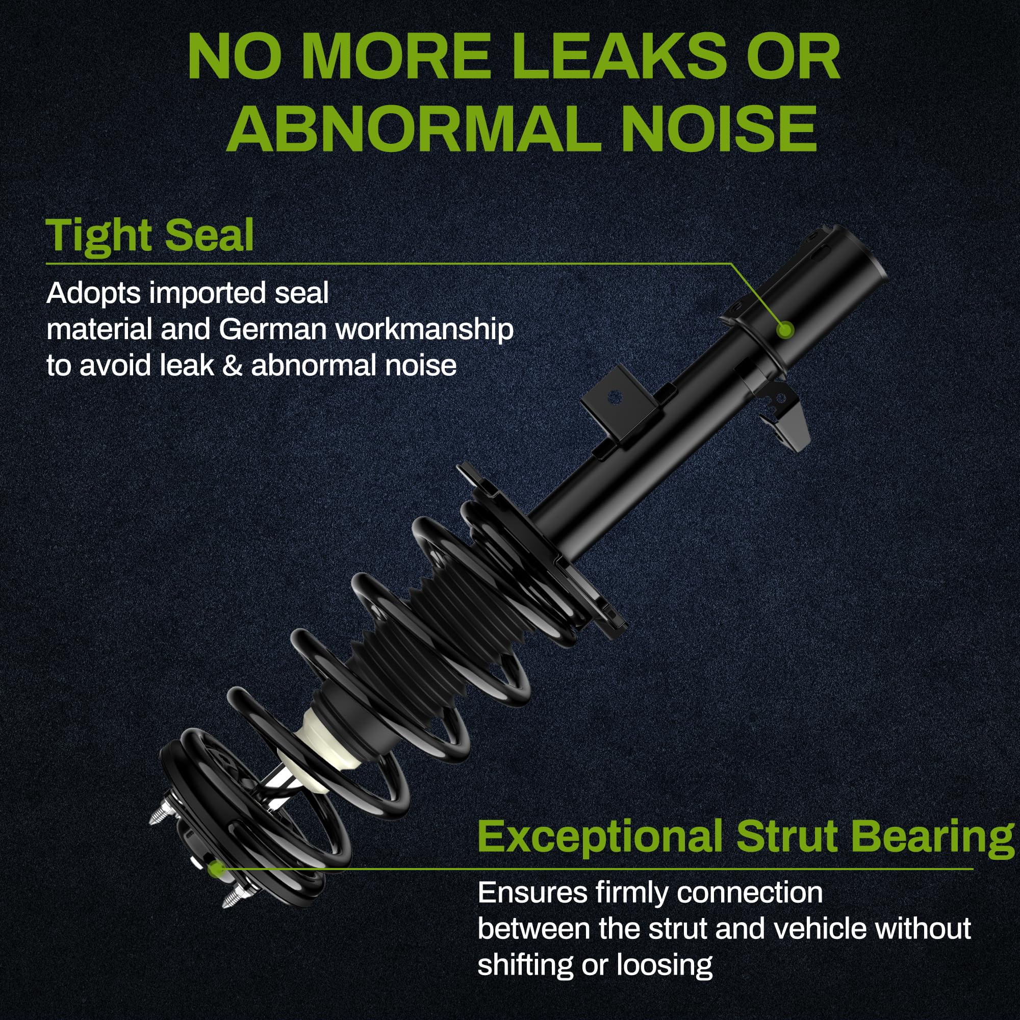 Autosaver88 Front Complete Struts & Coil Spring Assembly Compatible With 2001-2012 Ford Escape, 2001-2006 & 2008-2011 Mazda Trib