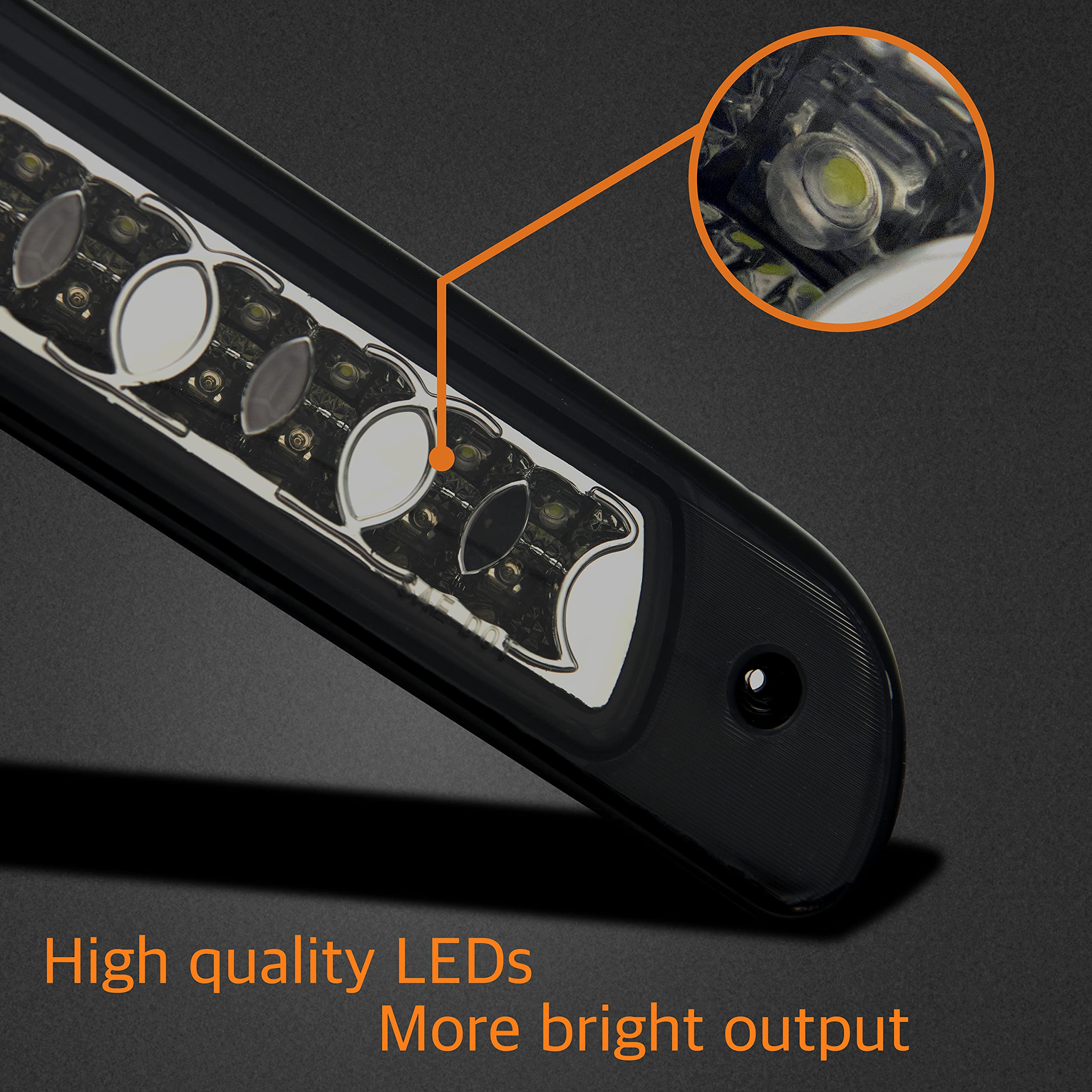 Cxdar Third 3Rd Brake Light, Led High Mount Stop Light Replacement For 2000 2001 2002 2003 2004 2005 2006 Toyota Tundra, Rear Ce