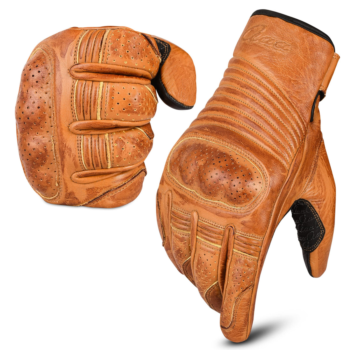 Aaasportx Motorcycle Gloves Leather With Touchscreen Function - Protectors Motorcycle Gloves For Men And Women For All Weather -